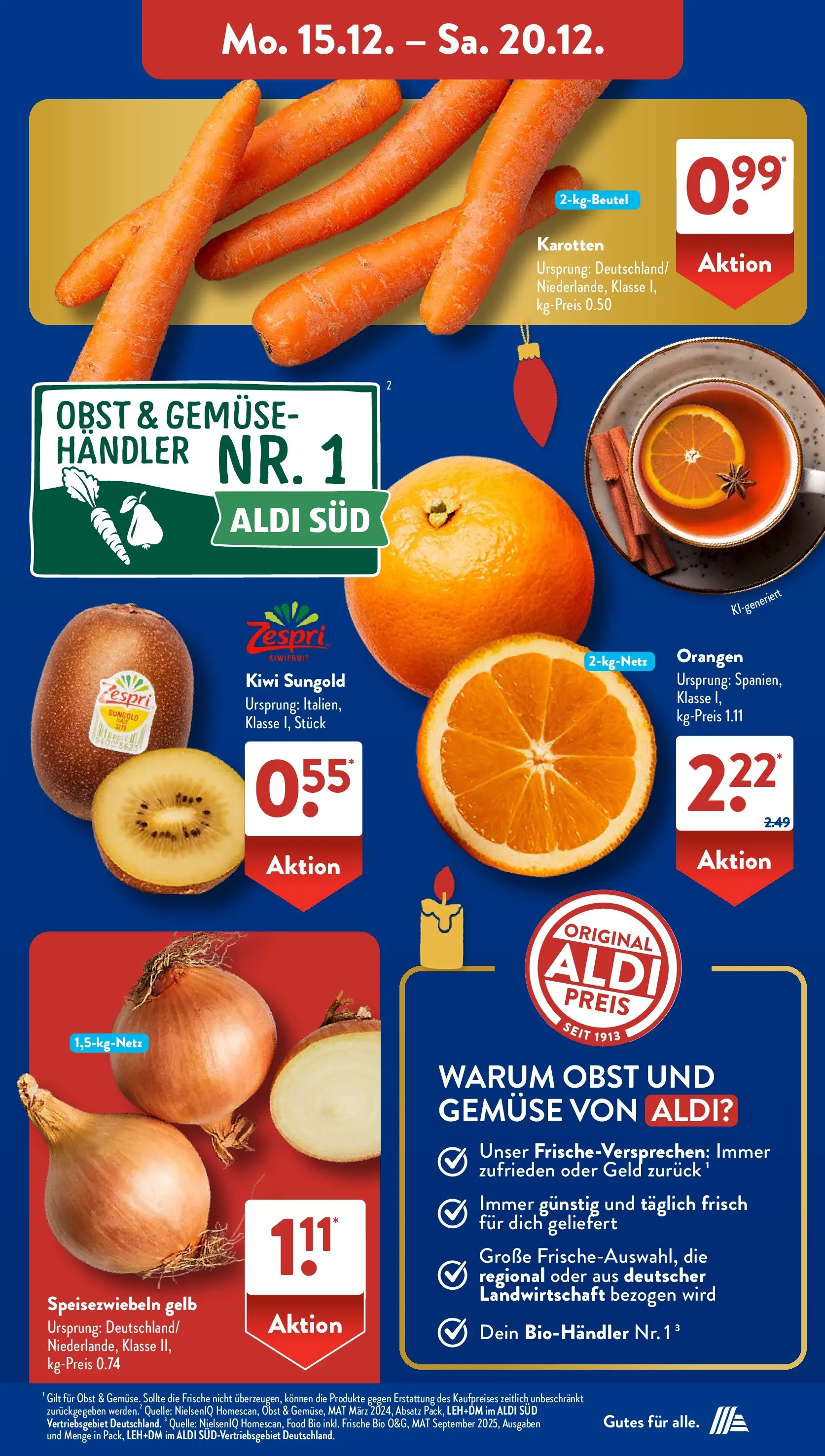 Aldi Süd - Aldi Süd: Wochenangebote (ab 14.12.2025) zum Blättern | Seite: 5 | Produkte: Orangen, Gemüse, Obst, Kiwi