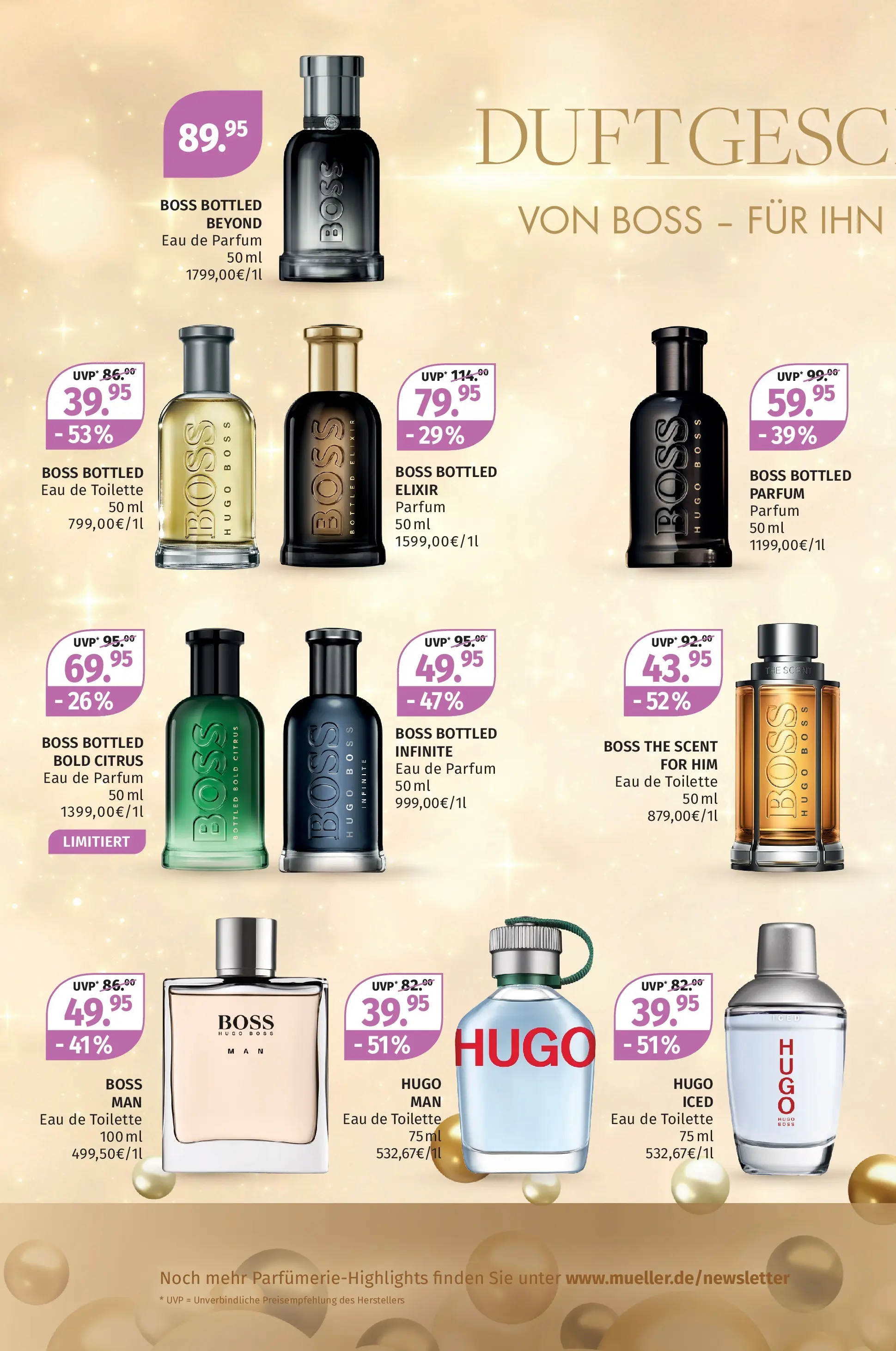 Müller - Müller: Zauberhafte Weihnachten (ab 30.11.2025) zum Blättern | Seite: 2 | Produkte: Parfüm, Eau de Toilette, Eau de Parfum, Hugo