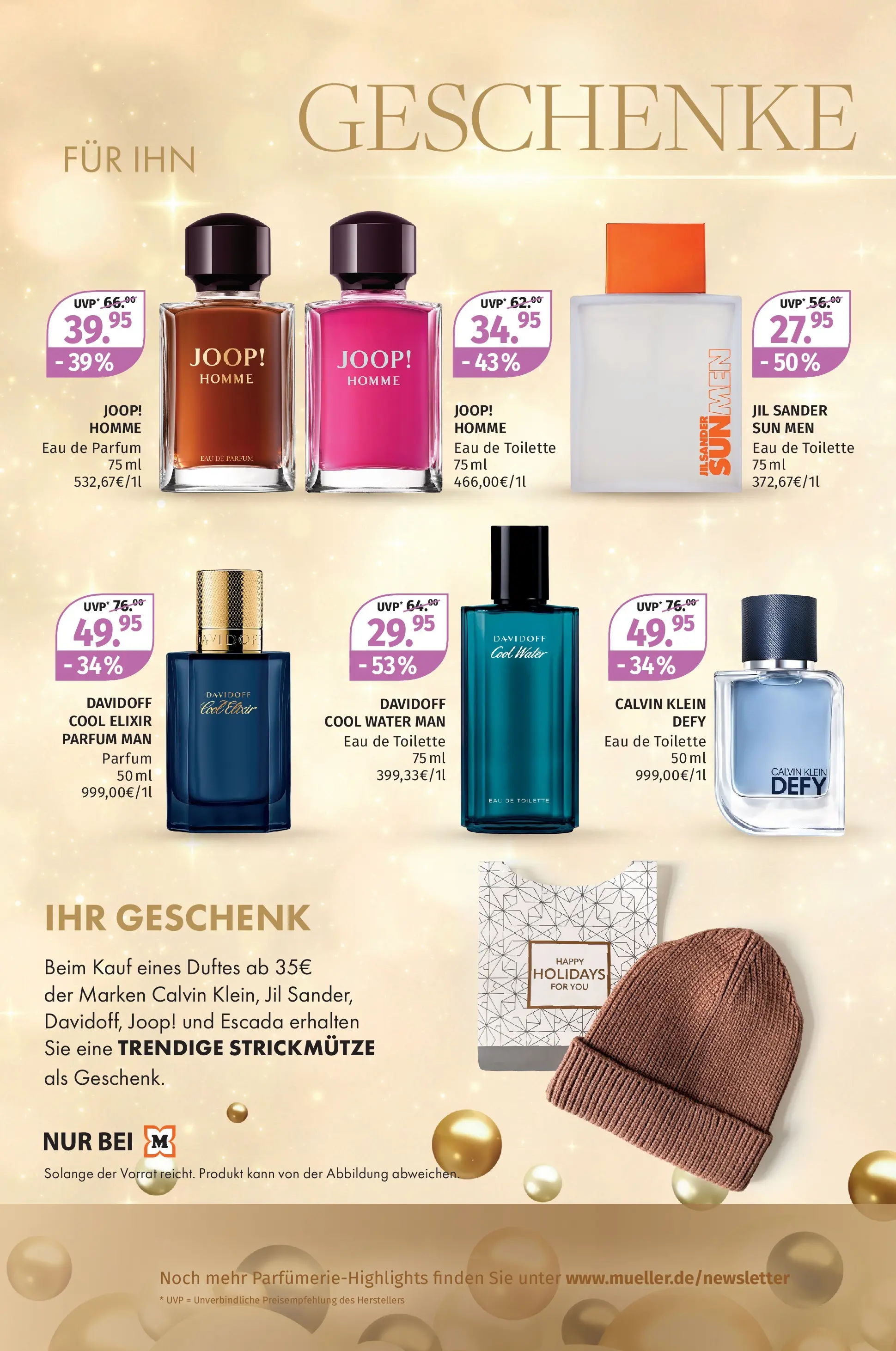 Müller - Müller: Zauberhafte Weihnachten (ab 30.11.2025) zum Blättern | Seite: 4 | Produkte: Toilette, Parfüm, Eau de Toilette, Eau de Parfum