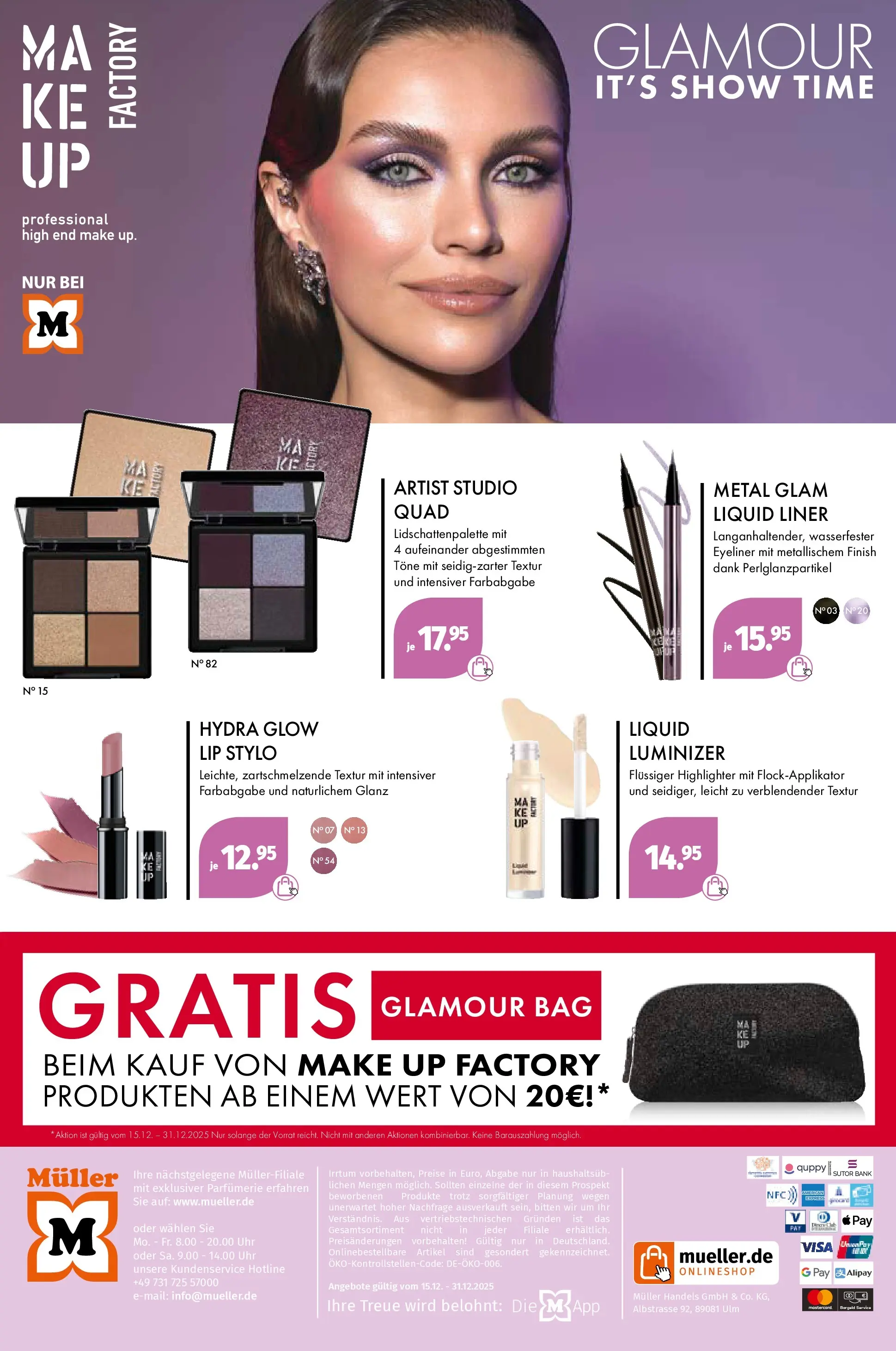 Müller - Weihnachtliche Duftmomente (ab 15.12.2025) zum Blättern | Seite: 14 | Produkte: Eyeliner, Finish, Highlighter, Uhr