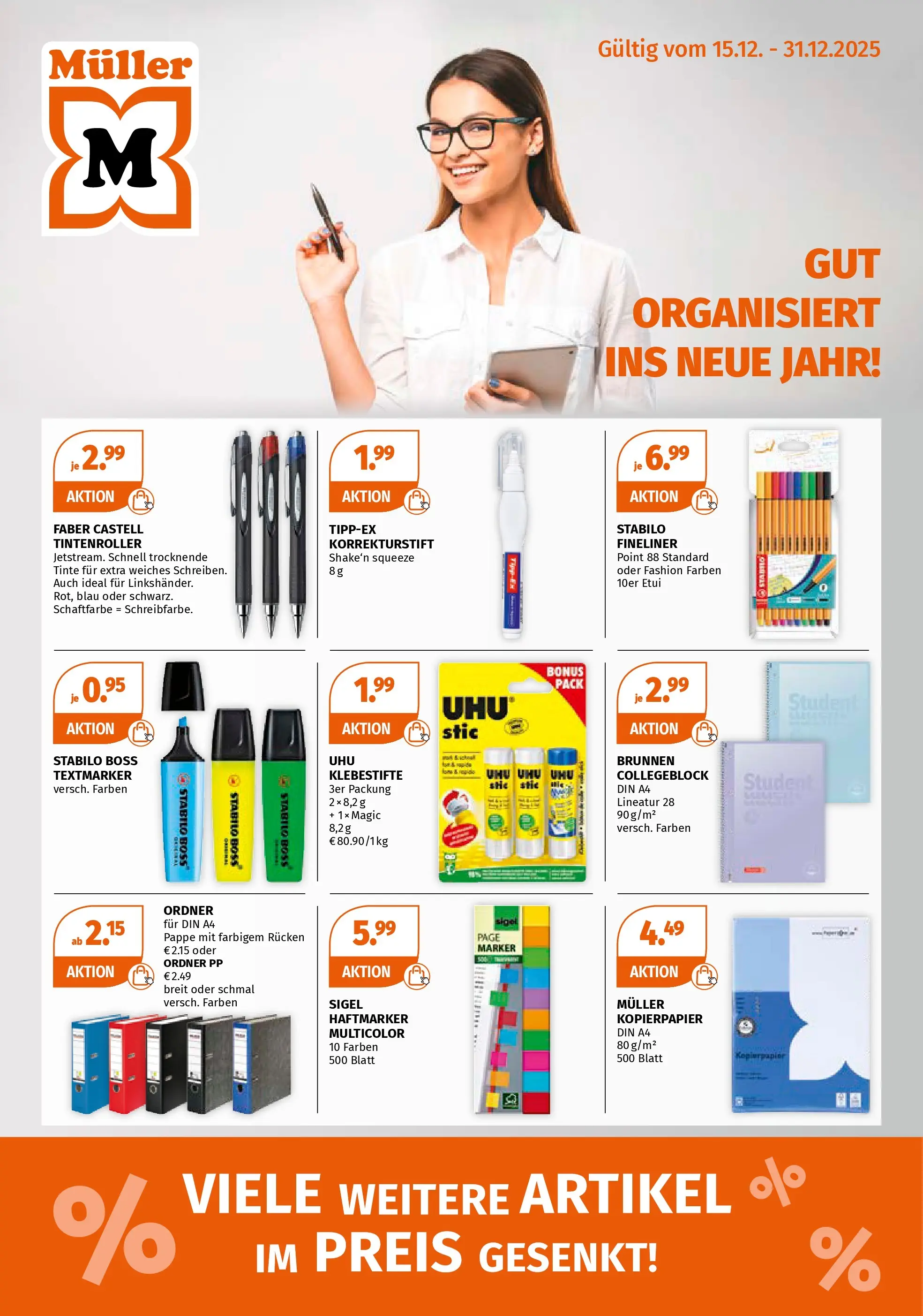 Müller - Müller: Gut organisiert ins neue Jahr (ab 14.12.2025) zum Blättern | Seite: 1 | Produkte: Highlighter