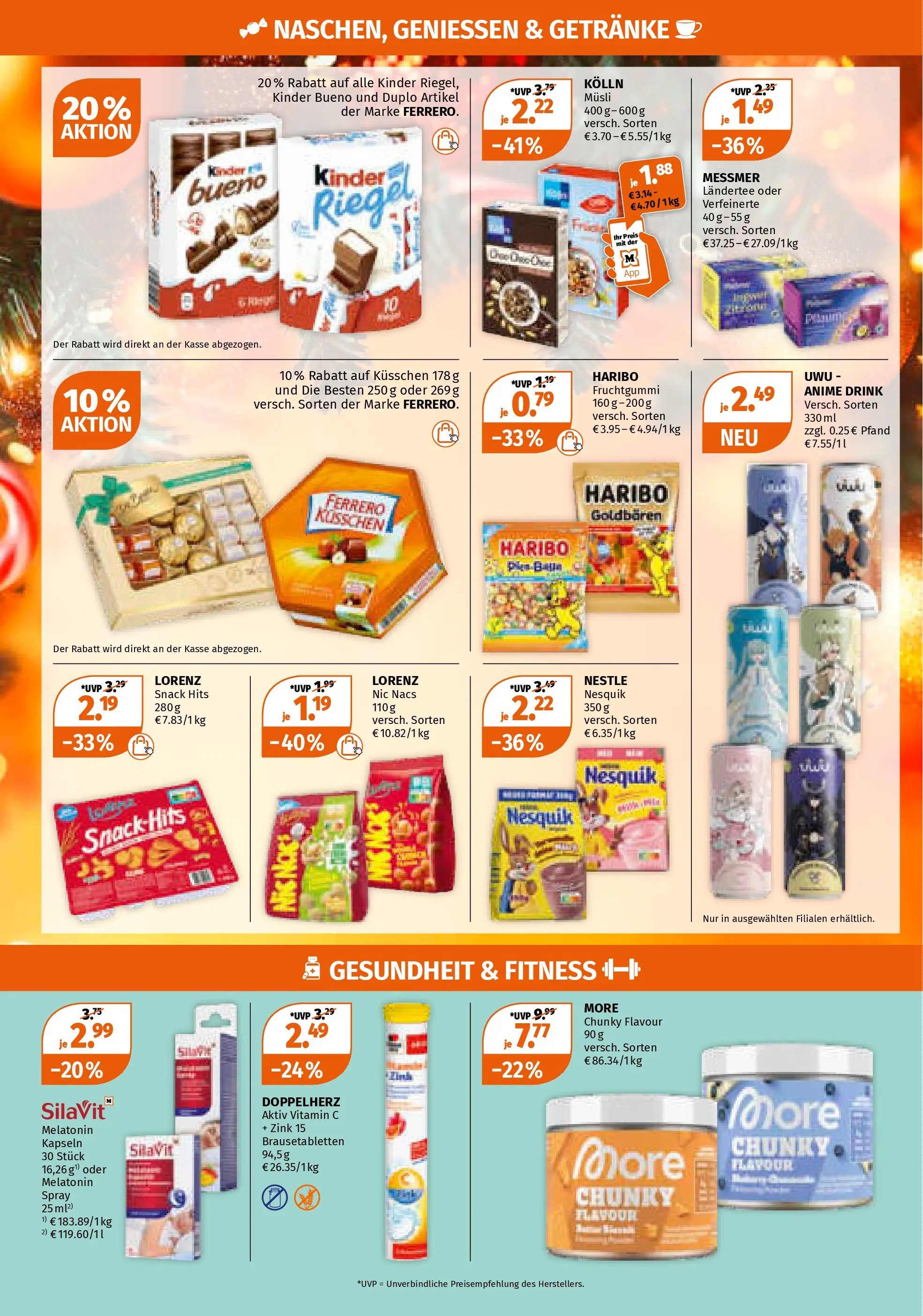 Müller - Müller: Last Minute Geschenkideen (ab 14.12.2025) zum Blättern | Seite: 10 | Produkte: Kolln musli, Haribo, Messmer, Kinder riegel