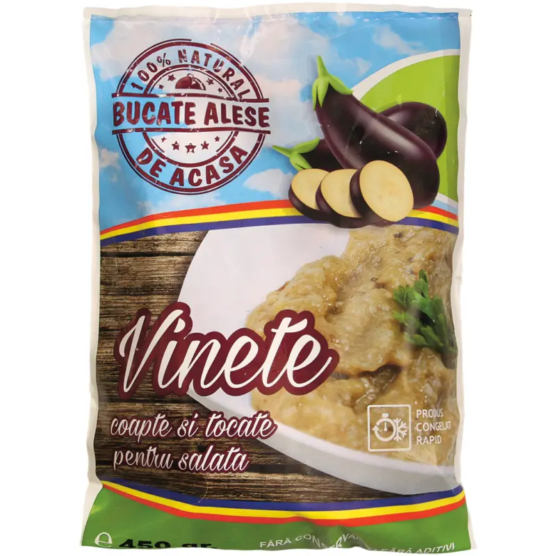 Gefrorene Auberginen, gegrillt und zerkleinert