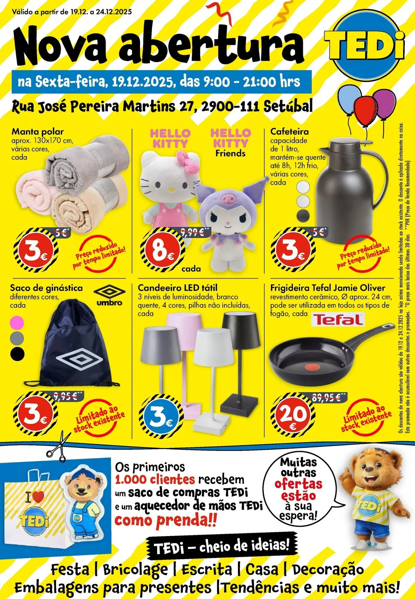 TEDi folheto » de 19/12/2025 - 24/12/2025 | Página: 1 | Produtos: Candeeiro, Aquecedor, Cafeteira, Pilhas