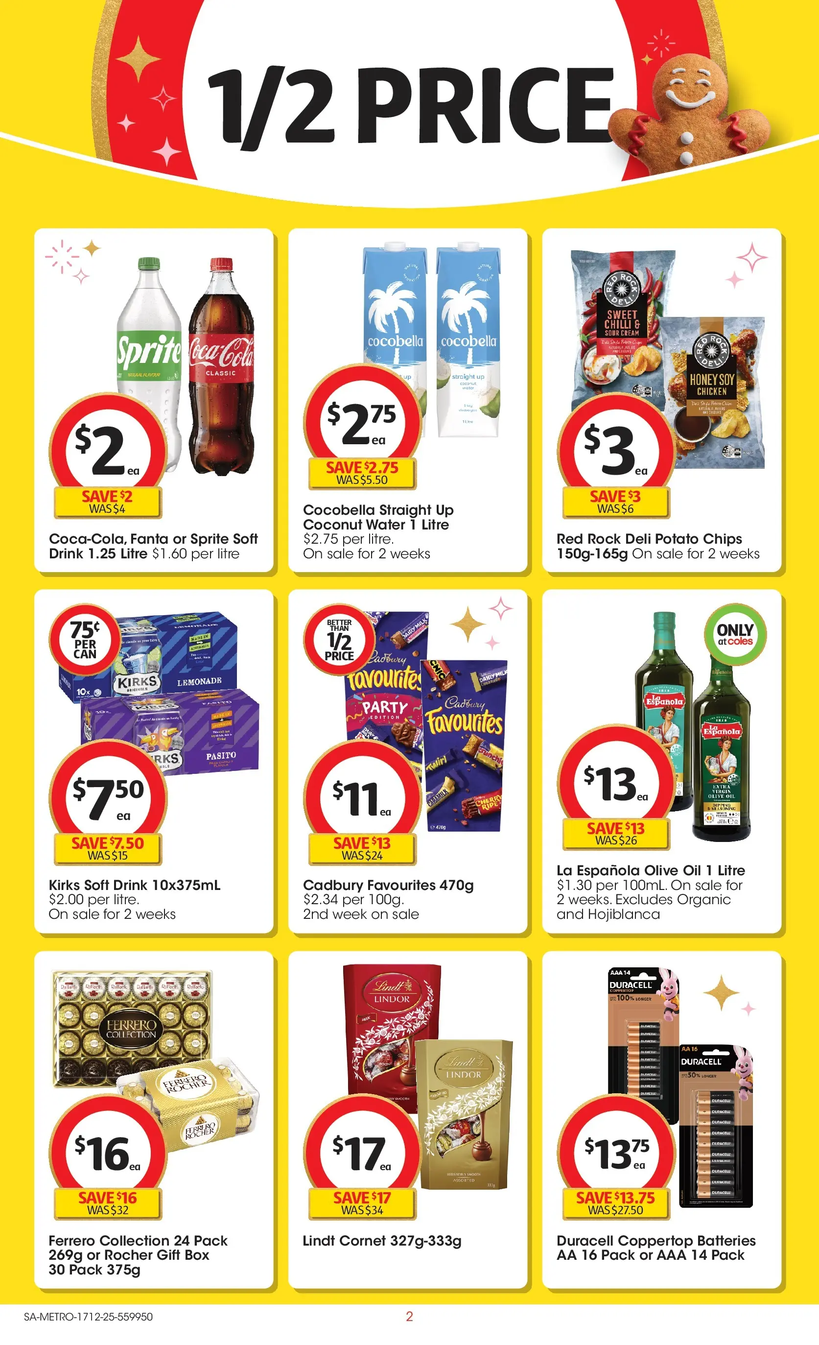 ﻿Coles catalogue valid from 17/12/2025 > Online Australia | Page: 2 | Products: Box, Dairy, Oil, Olive oil