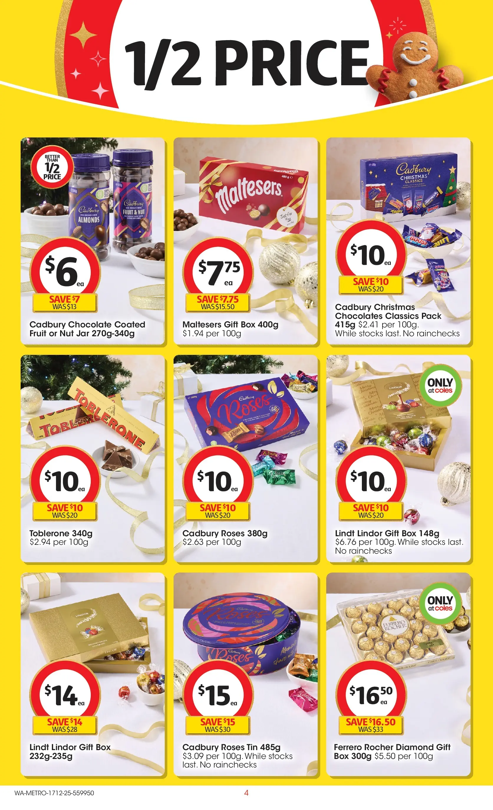 ﻿Coles catalogue valid from 16/12/2025 > Online Australia | Page: 4 | Products: Box, Diamond, Almonds, Chocolate