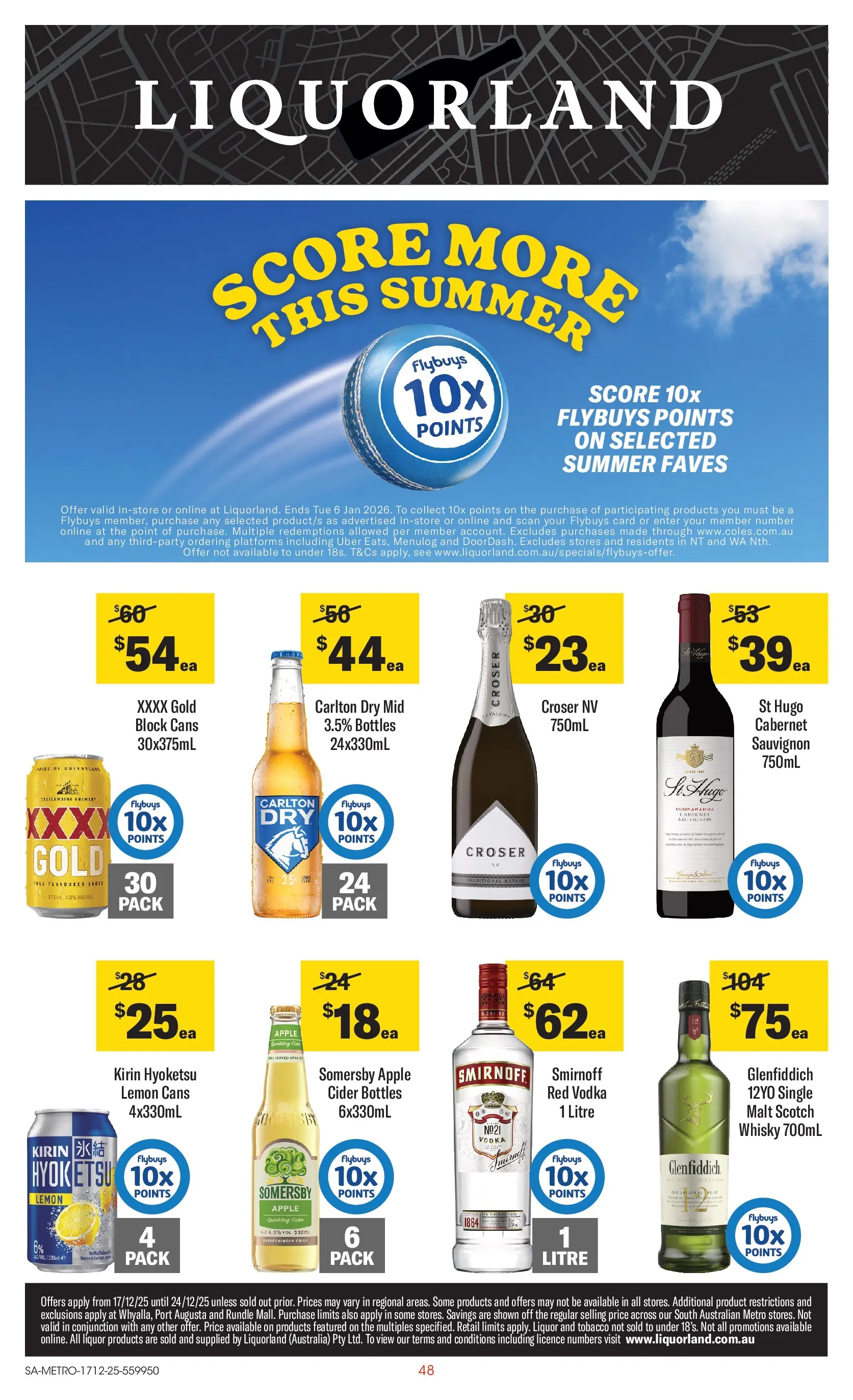 ﻿Coles catalogue valid from 17/12/2025 > Online Australia | Page: 48 | Products: Platforms, Vodka, Lemon, Scotch