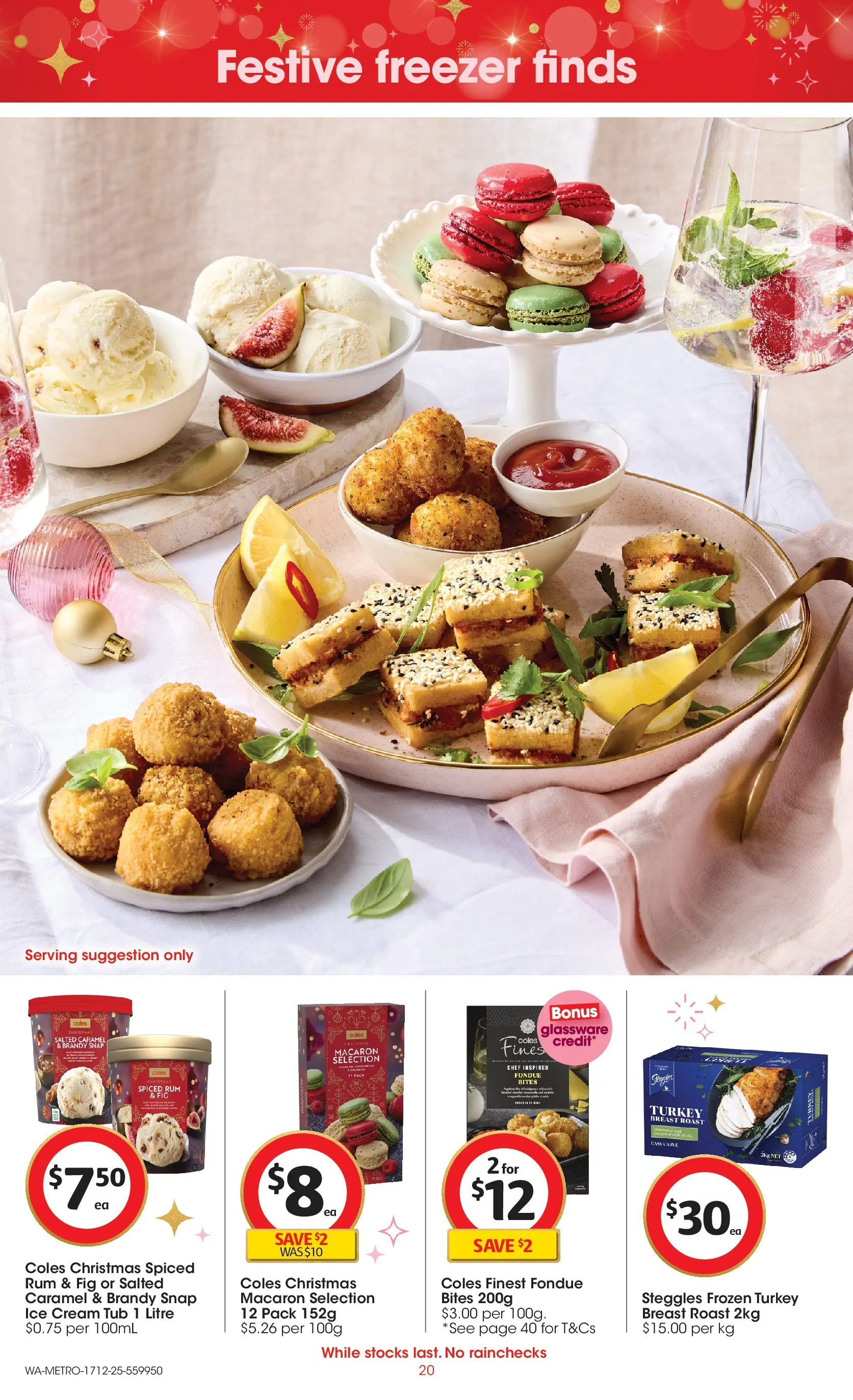 ﻿Coles catalogue valid from 16/12/2025 > Online Australia | Page: 20 | Products: Glassware, Cream, Rum, Freezer