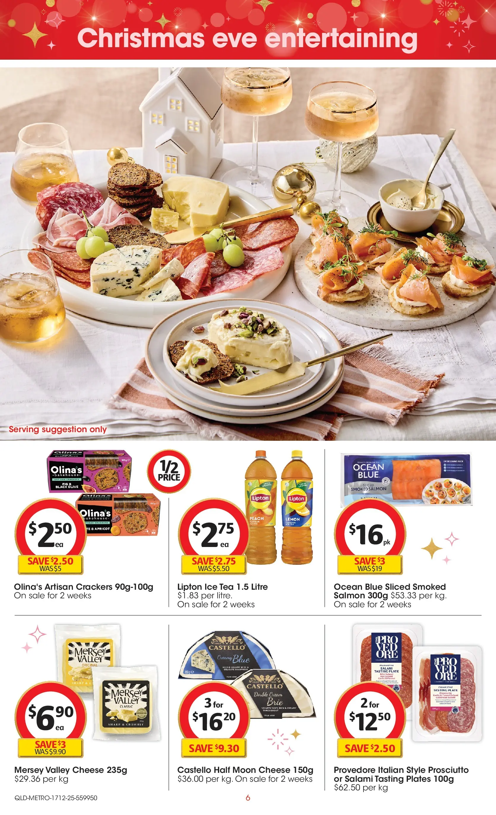 ﻿Coles catalogue valid from 17/12/2025 > Online Australia | Page: 6 | Products: Cheese, Salami, Garlic, Peach