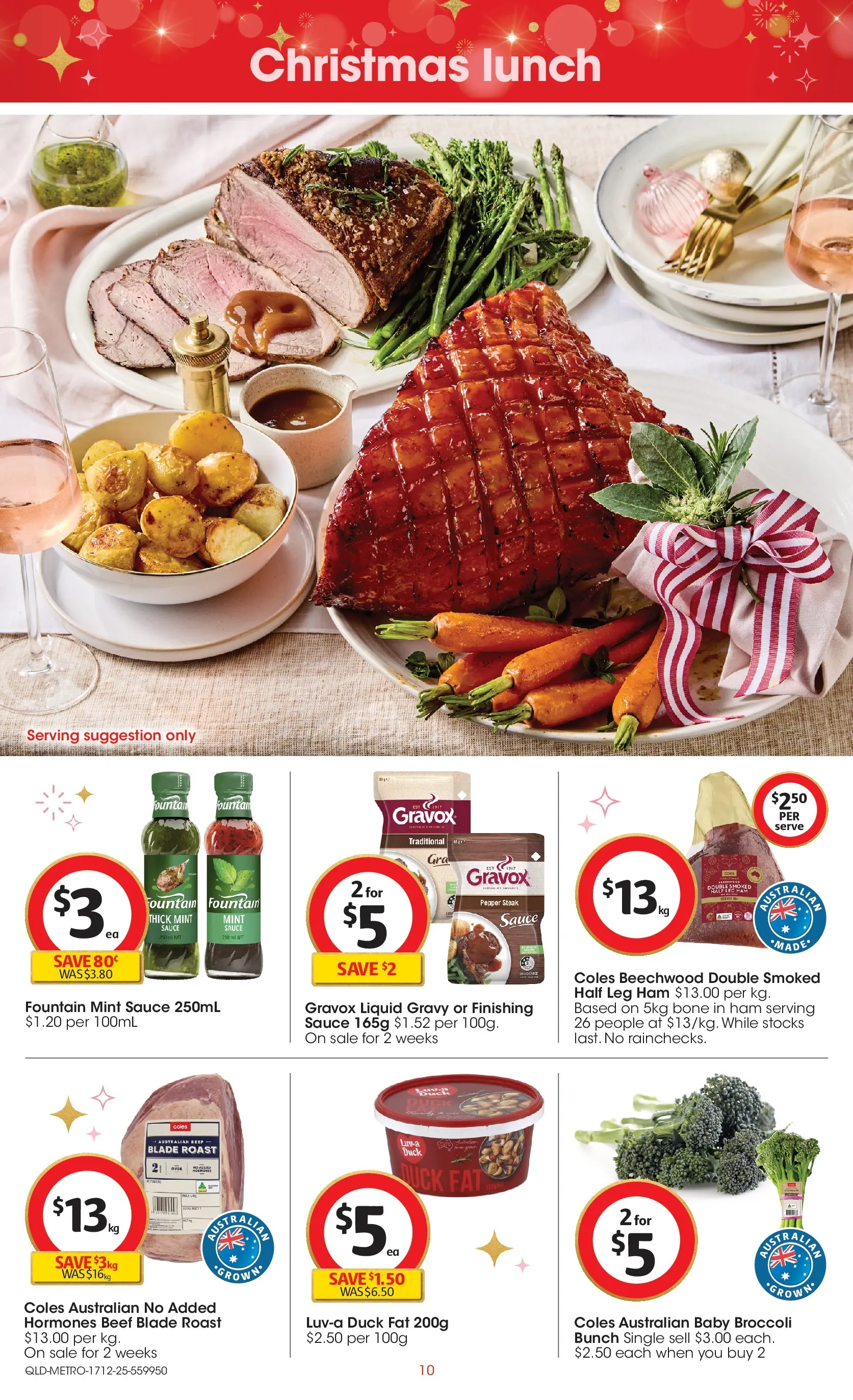 ﻿Coles catalogue valid from 17/12/2025 > Online Australia | Page: 10 | Products: Ham, Steak, Fountain, Pepper