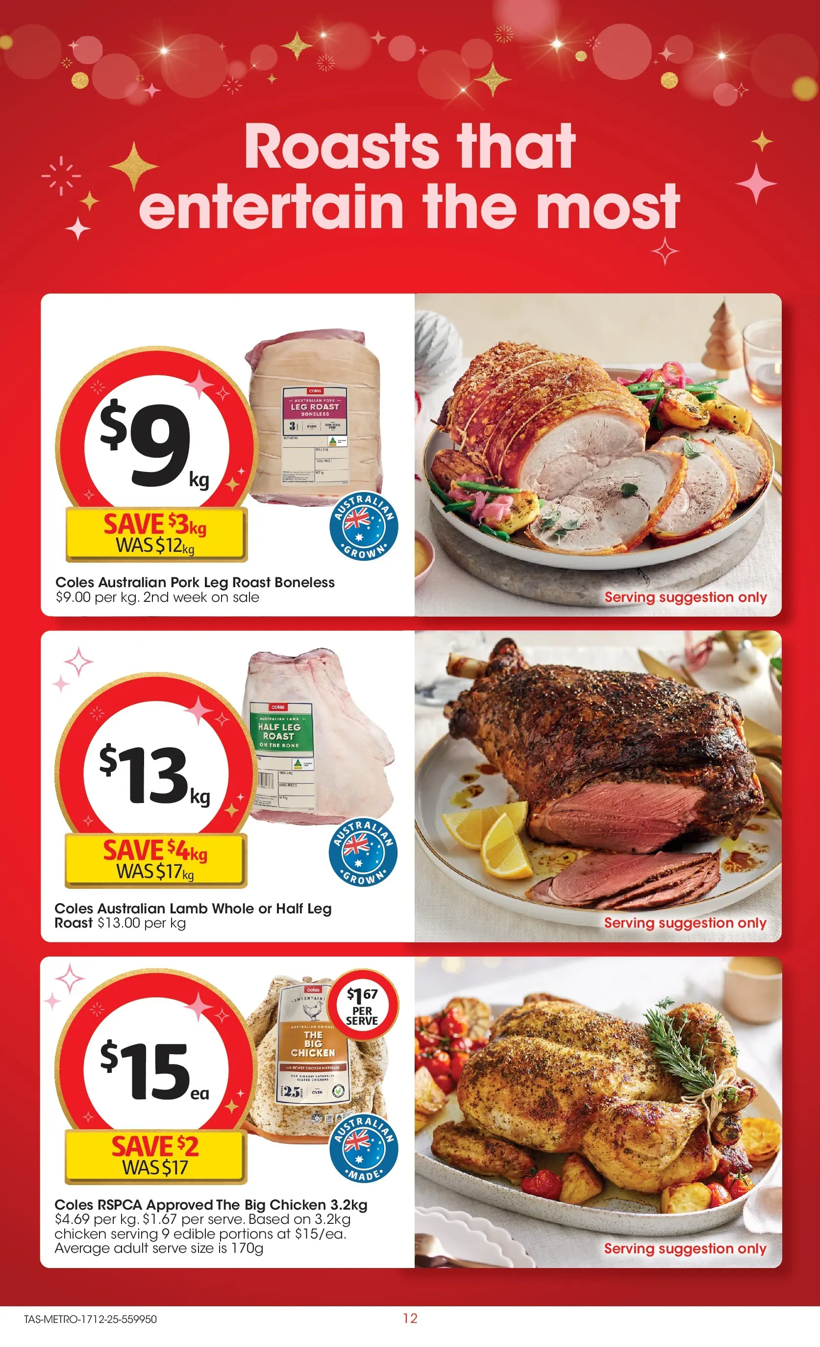 ﻿Coles catalogue valid from 17/12/2025 > Online Australia | Page: 12 | Products: Chicken, Pork, Lamb, Oven