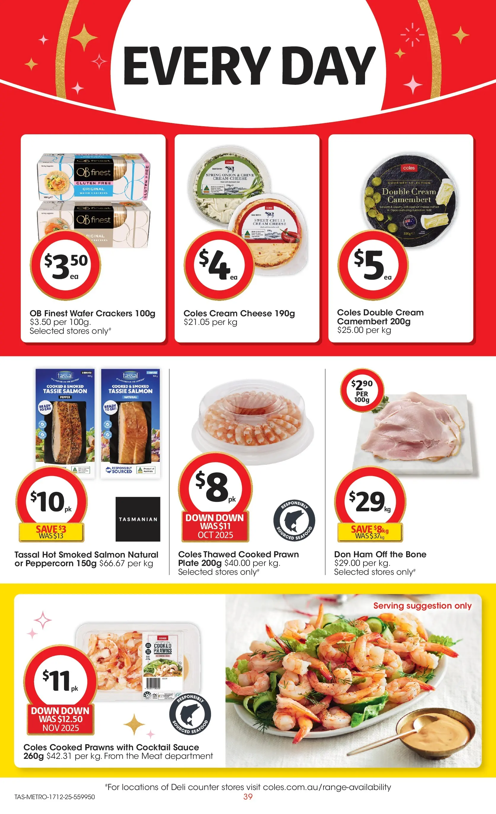 ﻿Coles catalogue valid from 17/12/2025 > Online Australia | Page: 39 | Products: Cheese, Cream, Water, Sauce