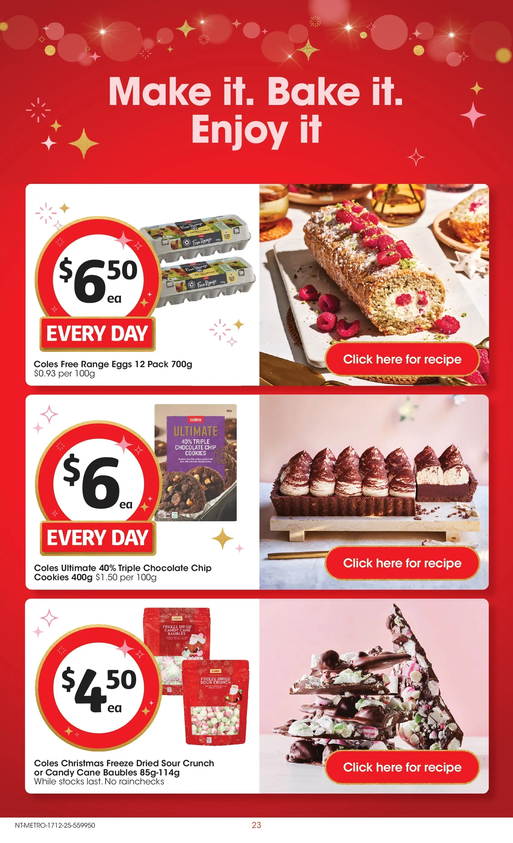 ﻿Coles catalogue valid from 17/12/2025 > Online Australia | Page: 23 | Products: Milk, Eggs, Chocolate
