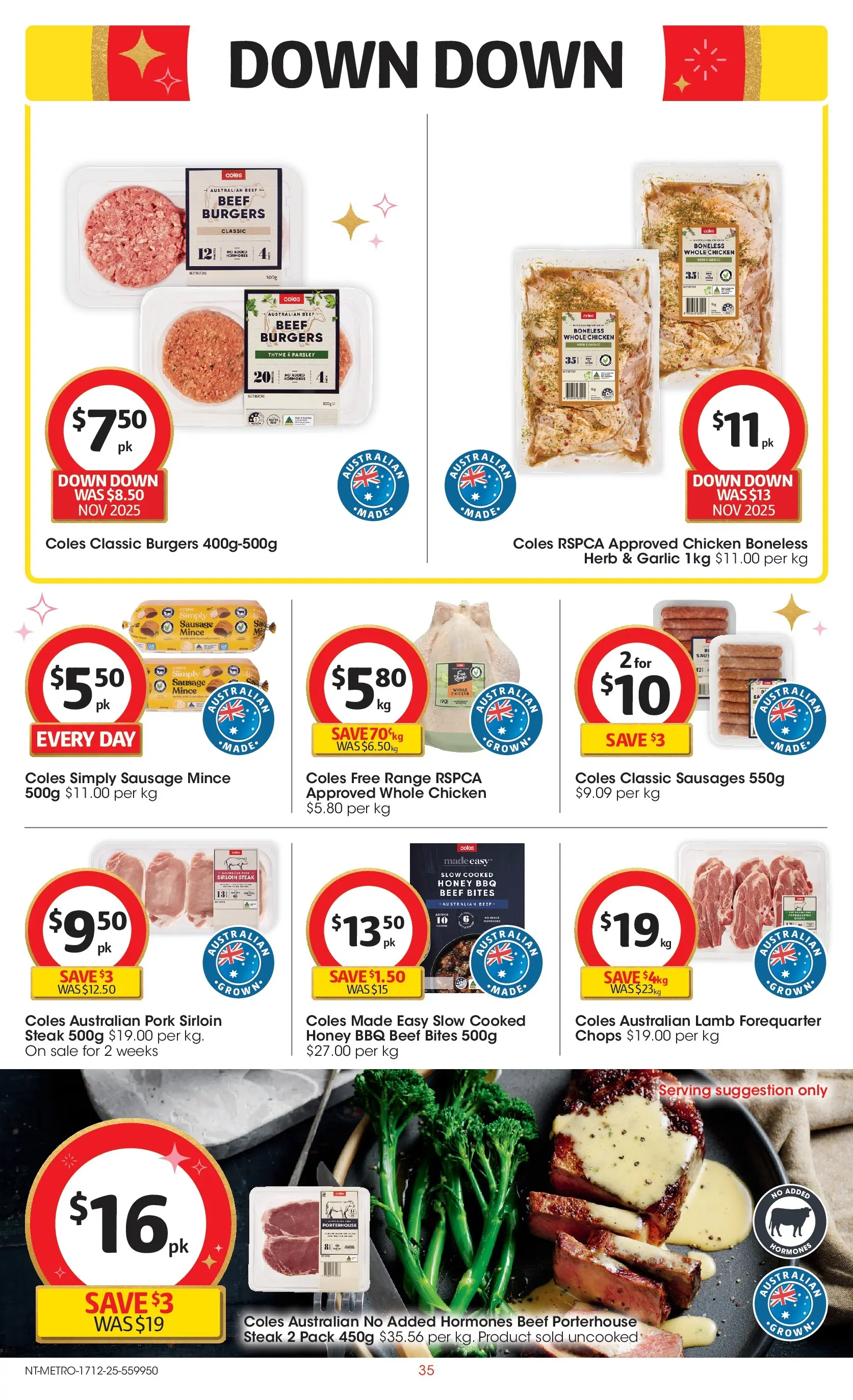 ﻿Coles catalogue valid from 17/12/2025 > Online Australia | Page: 35 | Products: Honey, Pork, Lamb, Garlic