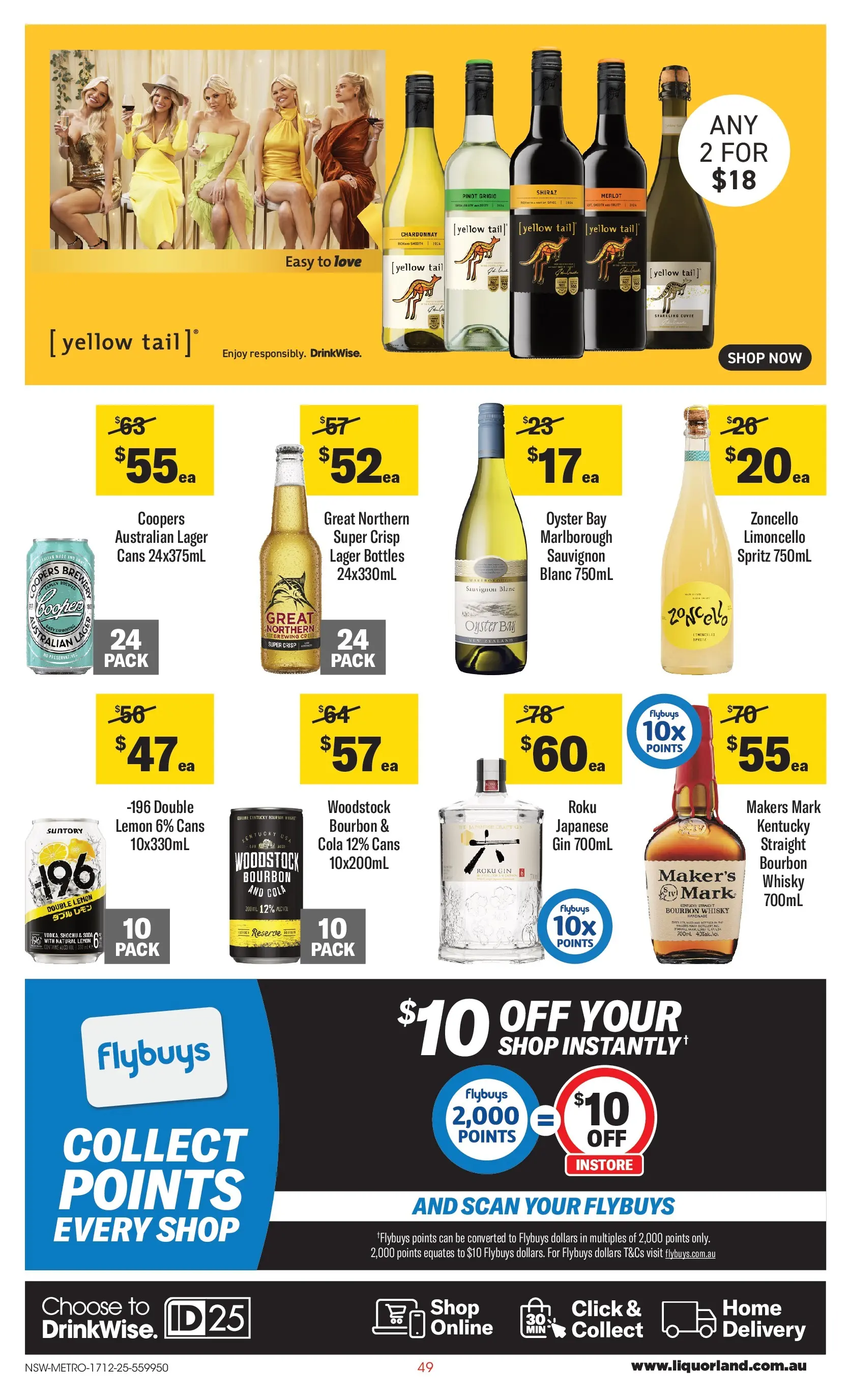 ﻿Coles catalogue valid from 17/12/2025 > Online Australia | Page: 49 | Products: Bourbon, Gin, Lemon