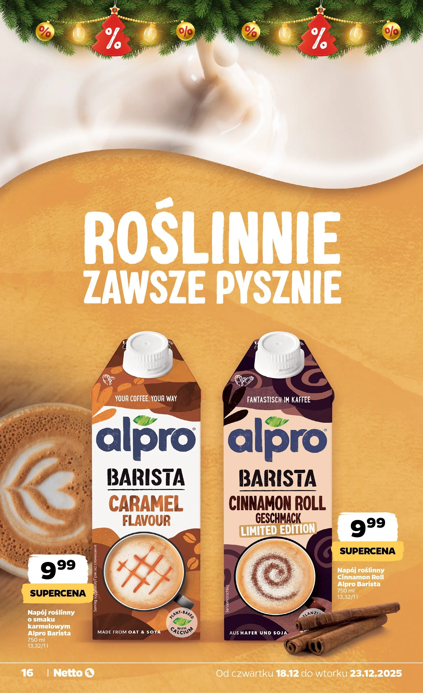 Netto gazetka od 18.12.2025 | Boże Narodzenie 🎄🎁 | Strona: 16 | Produkty: Alpro, Soja
