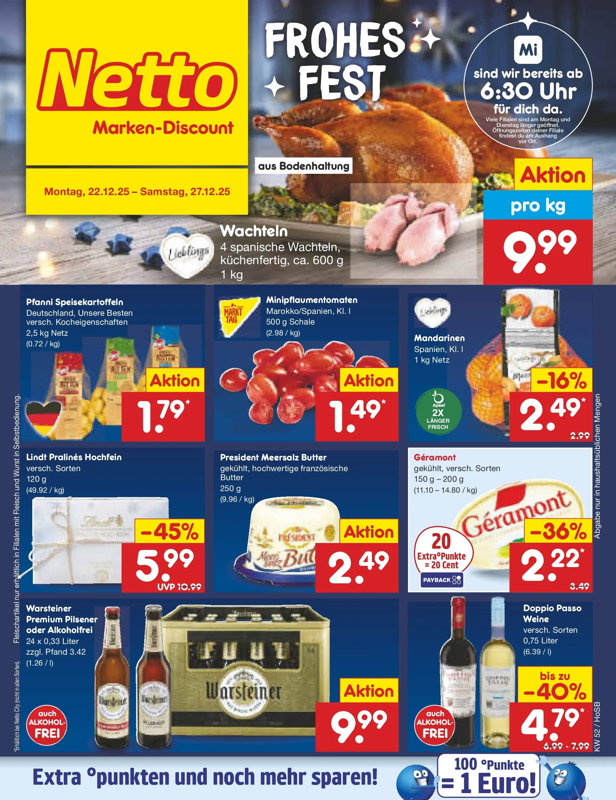 Netto Marken-Discount prospekt Hannover	 (ab 22.12.2025) » Angebote | Seite: 1 | Produkte: Butter, Wurst, Fleisch, Uhr