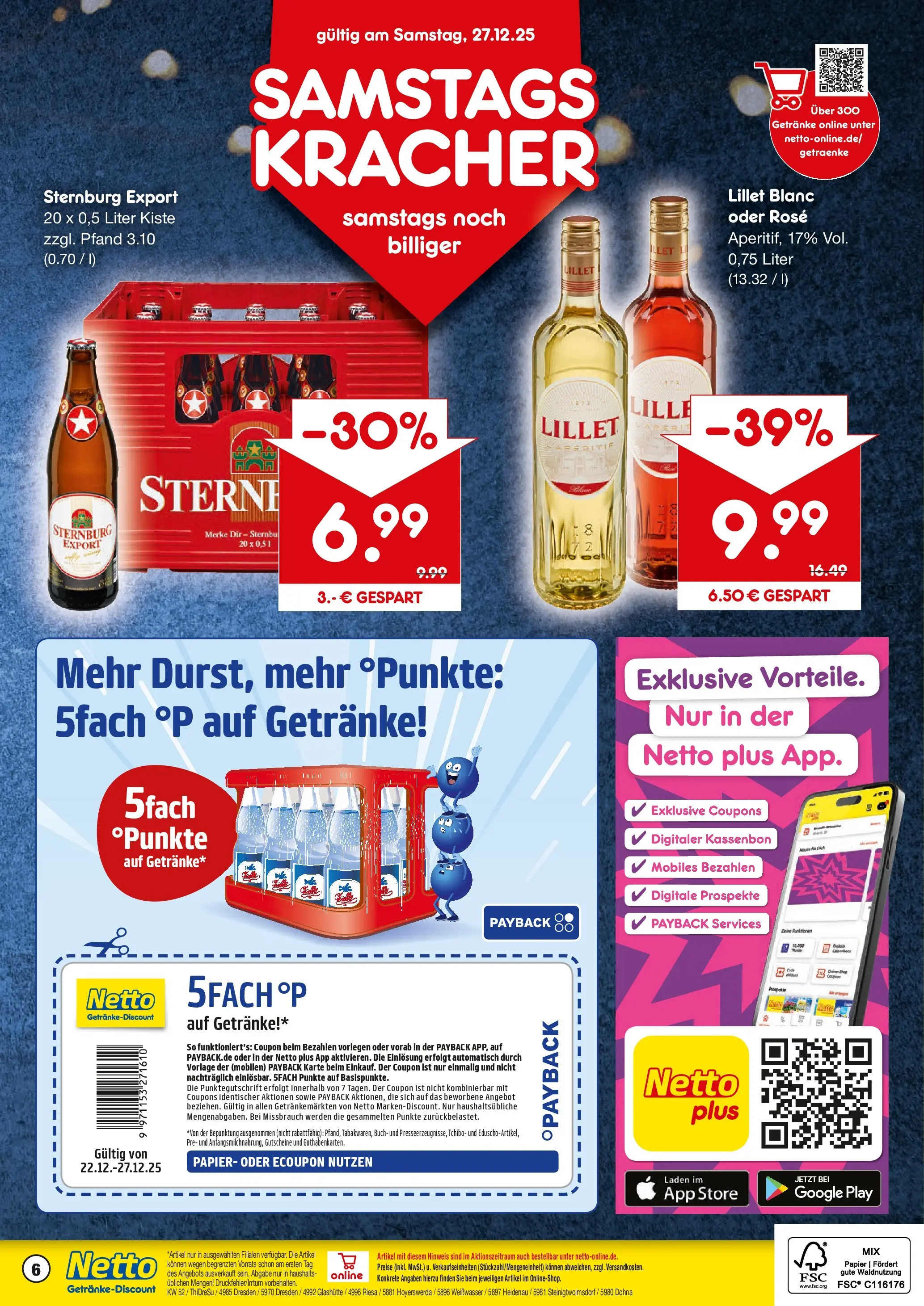 Netto Marken-Discount prospekt Dresden	 (ab 22.12.2025) » Angebote | Seite: 6 | Produkte: Lillet