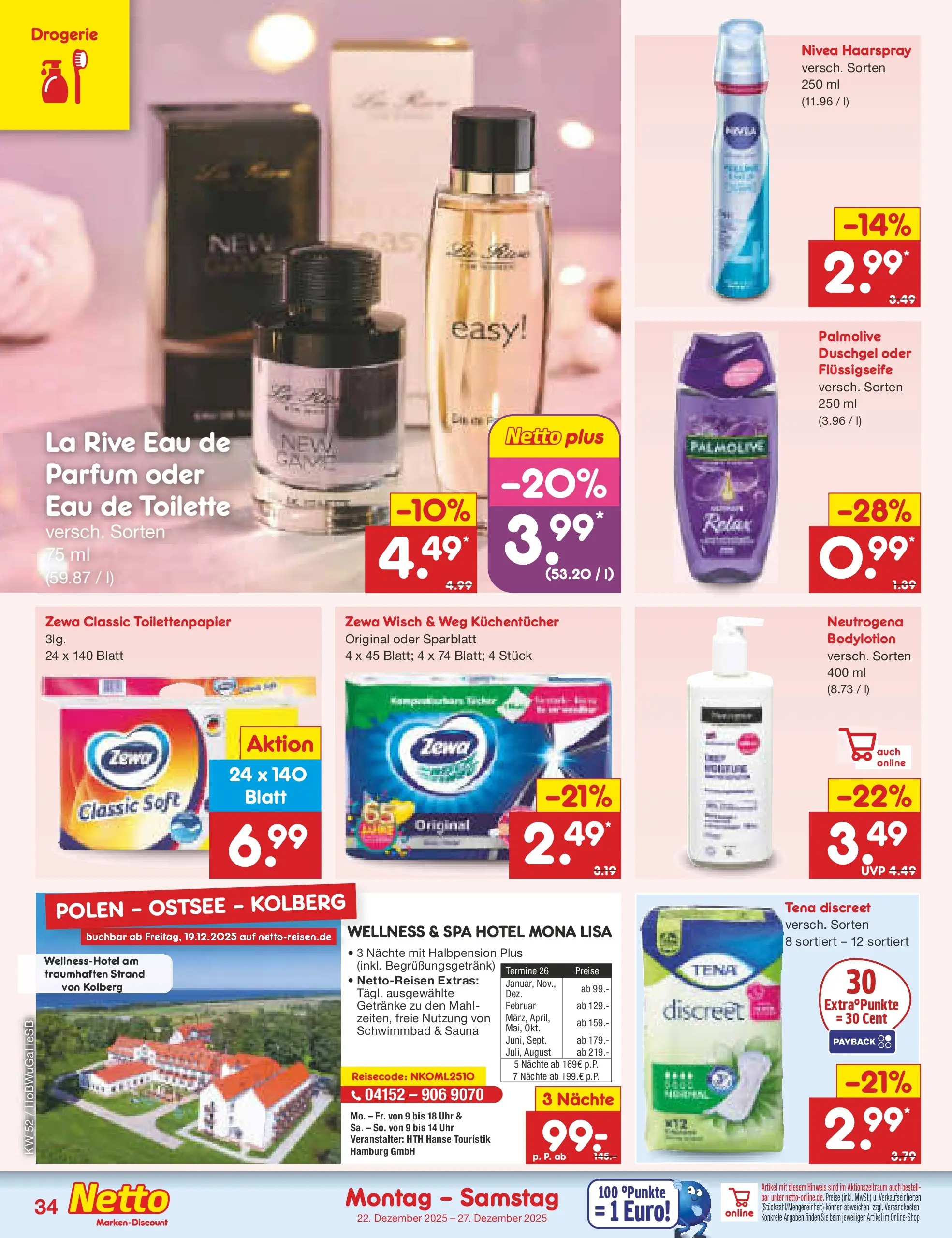 Netto Marken-Discount prospekt Stemwede-Dielingen	 (ab 21.12.2025) » Angebote | Seite: 38 | Produkte: Toilette, Haarspray, Duschgel, Toilettenpapier