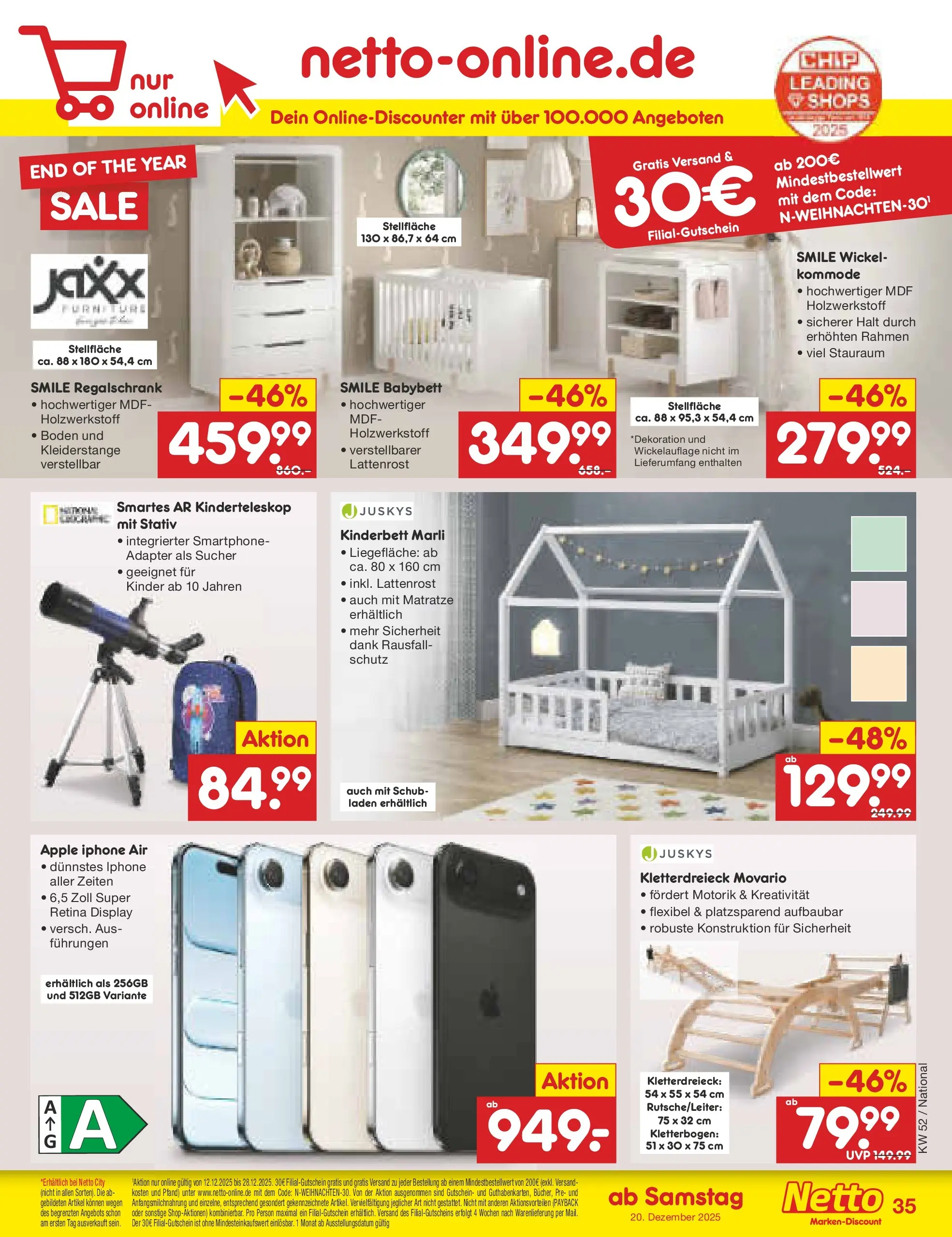 Netto Marken-Discount prospekt Stemwede-Dielingen	 (ab 21.12.2025) » Angebote | Seite: 39 | Produkte: Matratze, Iphone, Smartphone, Stativ