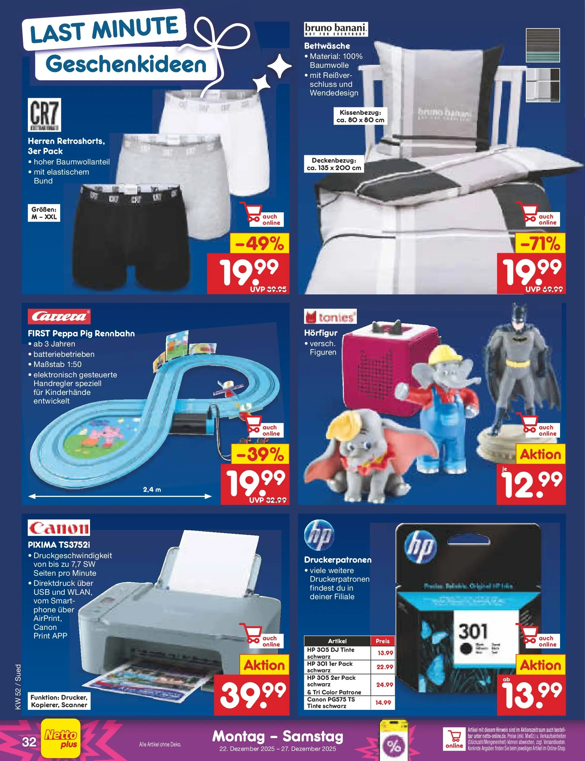 Netto Marken-Discount prospekt Selb	 (ab 22.12.2025) » Angebote | Seite: 34 | Produkte: HP, USB, Bettwäsche