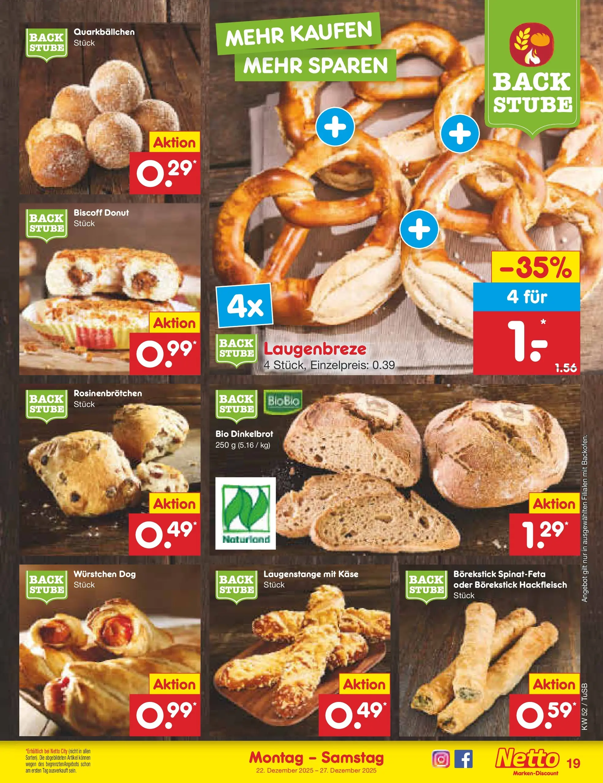 Netto Marken-Discount prospekt Lahr-Langenwinkel	 (ab 22.12.2025) » Angebote | Seite: 19 | Produkte: Käse, Hackfleisch
