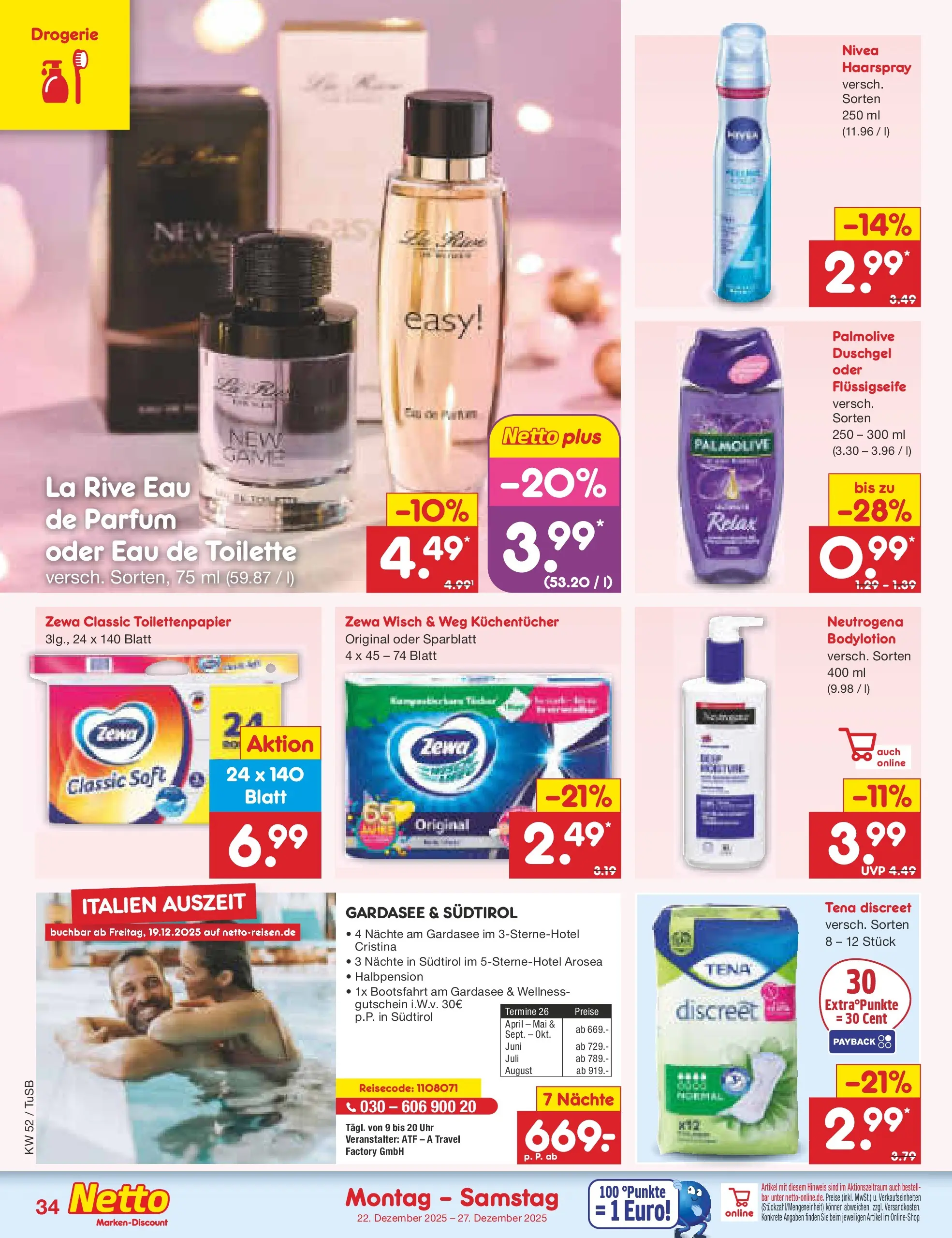 Netto Marken-Discount prospekt Lahr-Langenwinkel	 (ab 22.12.2025) » Angebote | Seite: 38 | Produkte: Parfüm, Haarspray, Duschgel, Uhr