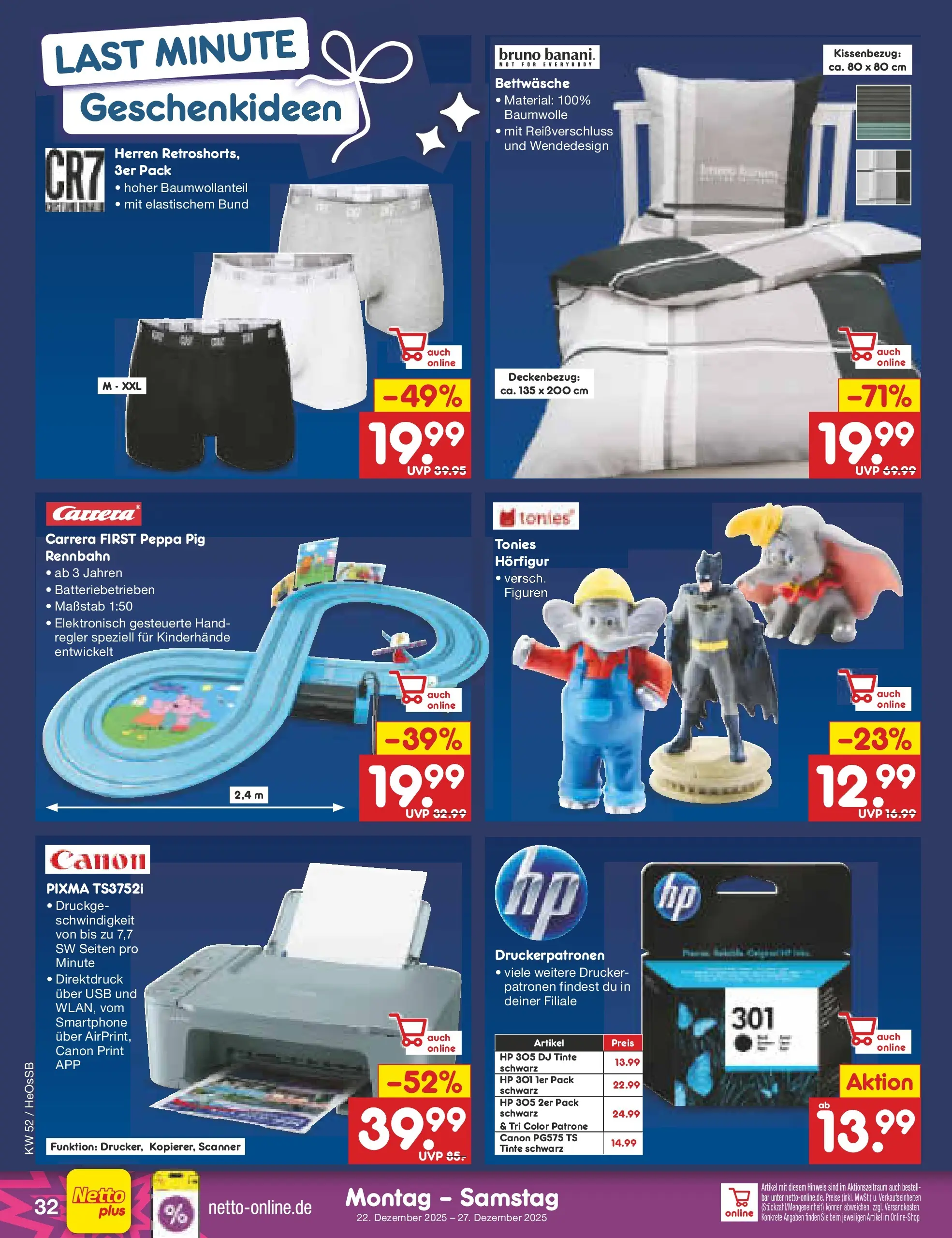 Netto Marken-Discount prospekt Kröpelin	 (ab 22.12.2025) » Angebote | Seite: 34 | Produkte: HP, USB, Bettwäsche, Smartphone