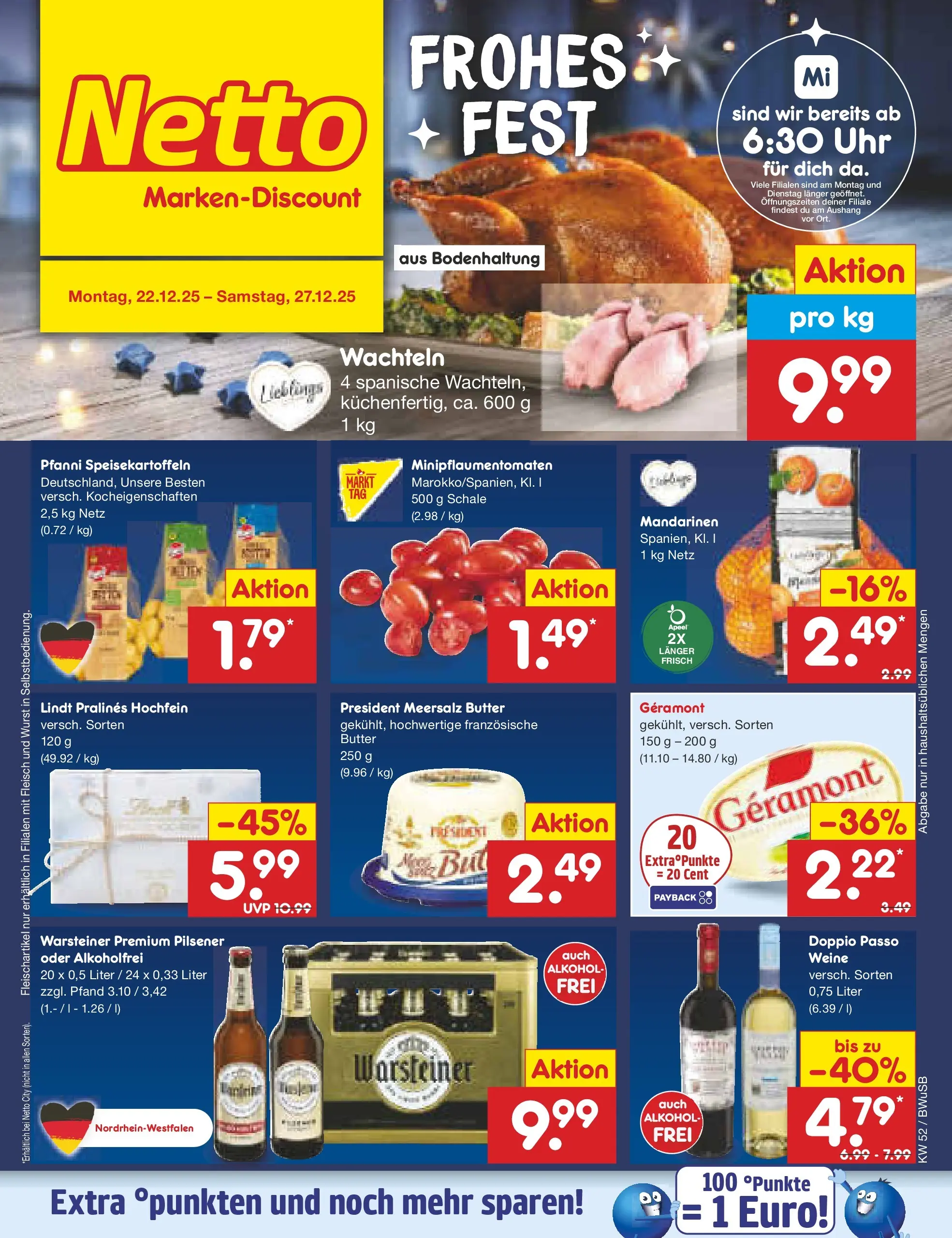 Netto Marken-Discount prospekt Stemwede-Dielingen	 (ab 21.12.2025) » Angebote | Seite: 1 | Produkte: Geramont, Butter, Mandarinen, Doppio Passo