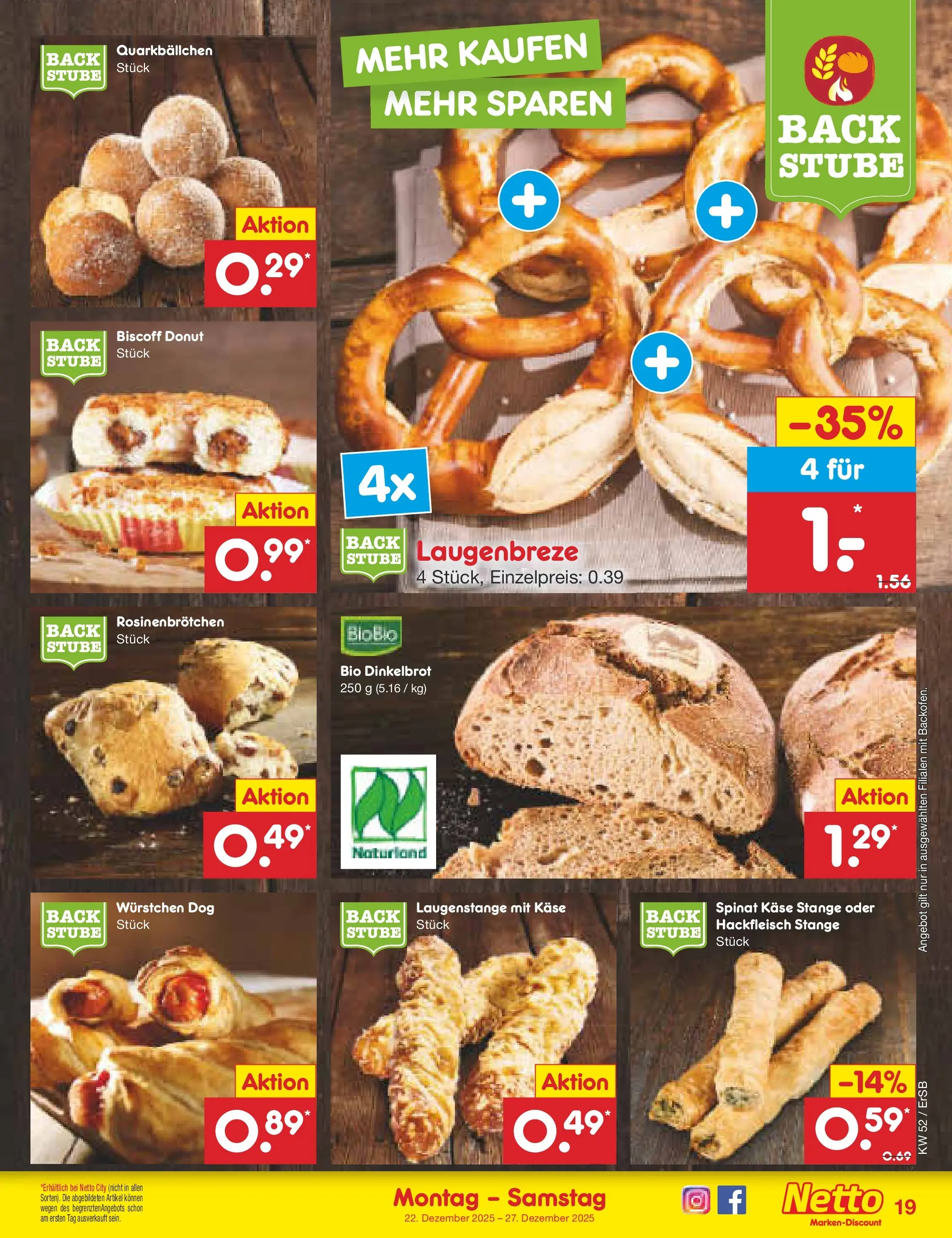 Netto Marken-Discount prospekt Nordhausen	 (ab 22.12.2025) » Angebote | Seite: 23 | Produkte: Käse, Hackfleisch