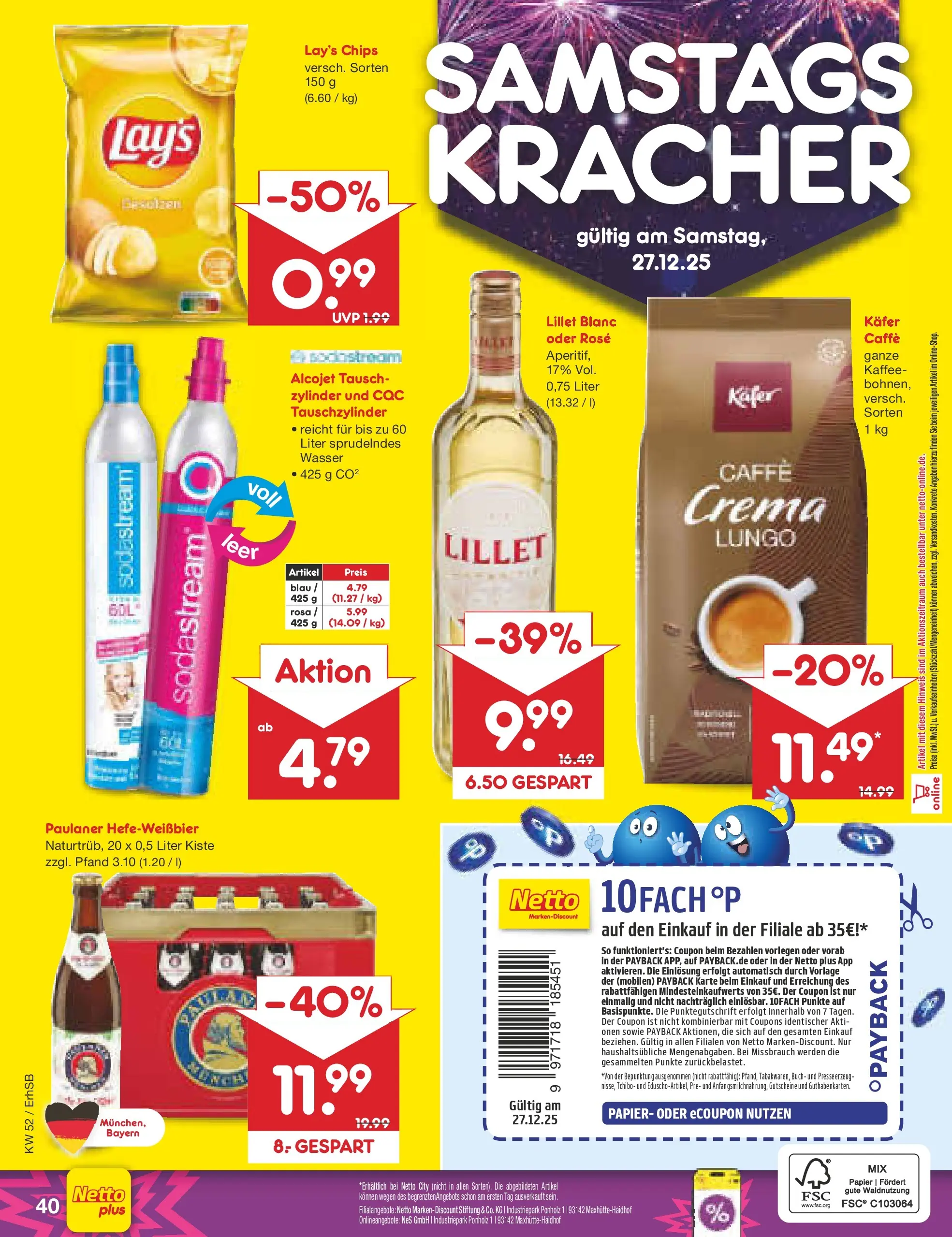 Netto Marken-Discount prospekt Metten	 (ab 22.12.2025) » Angebote | Seite: 44 | Produkte: Kaffee, Lillet, Wasser, Sodastream