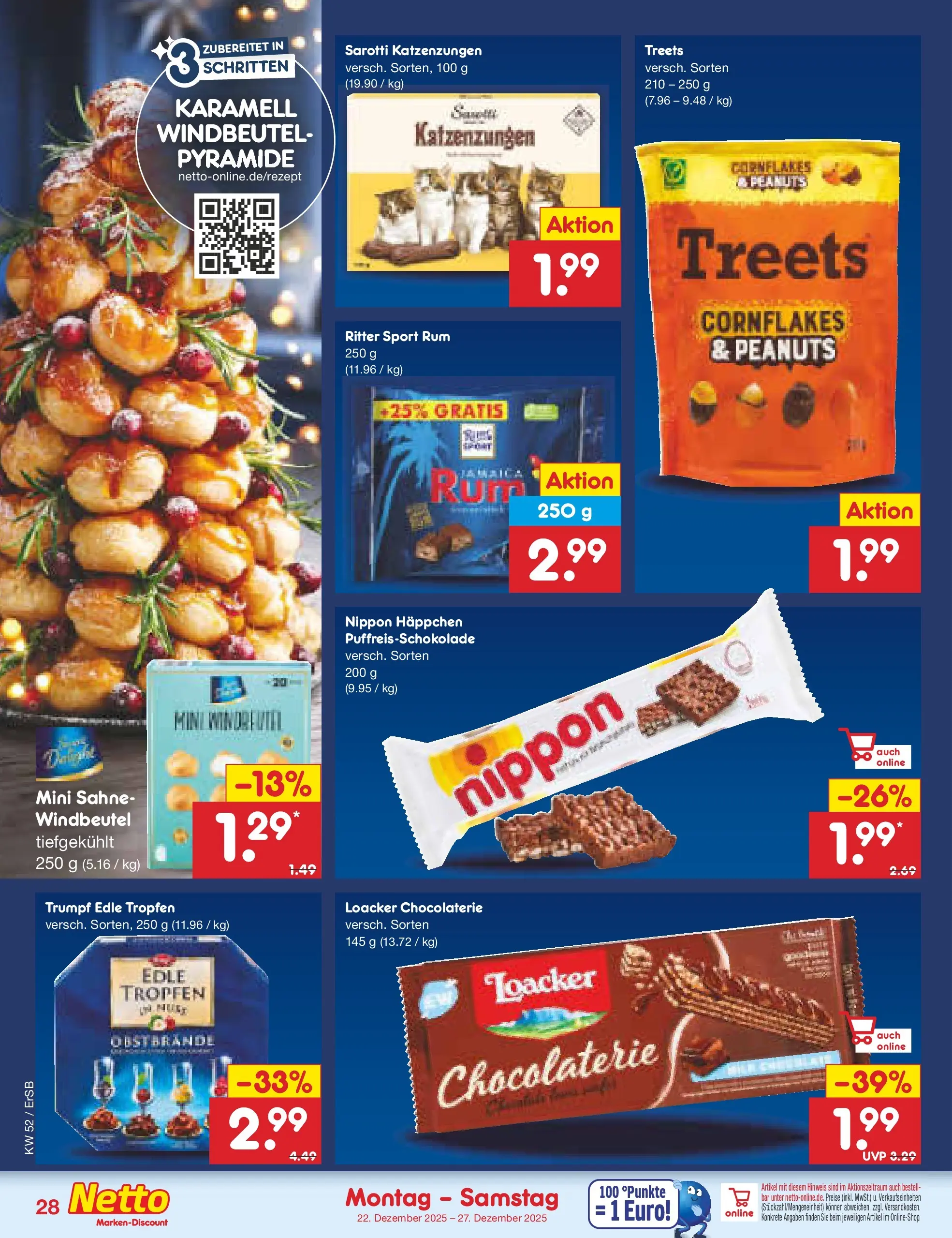 Netto Marken-Discount prospekt Nordhausen	 (ab 22.12.2025) » Angebote | Seite: 32 | Produkte: Rum, Ritter sport, Sahne