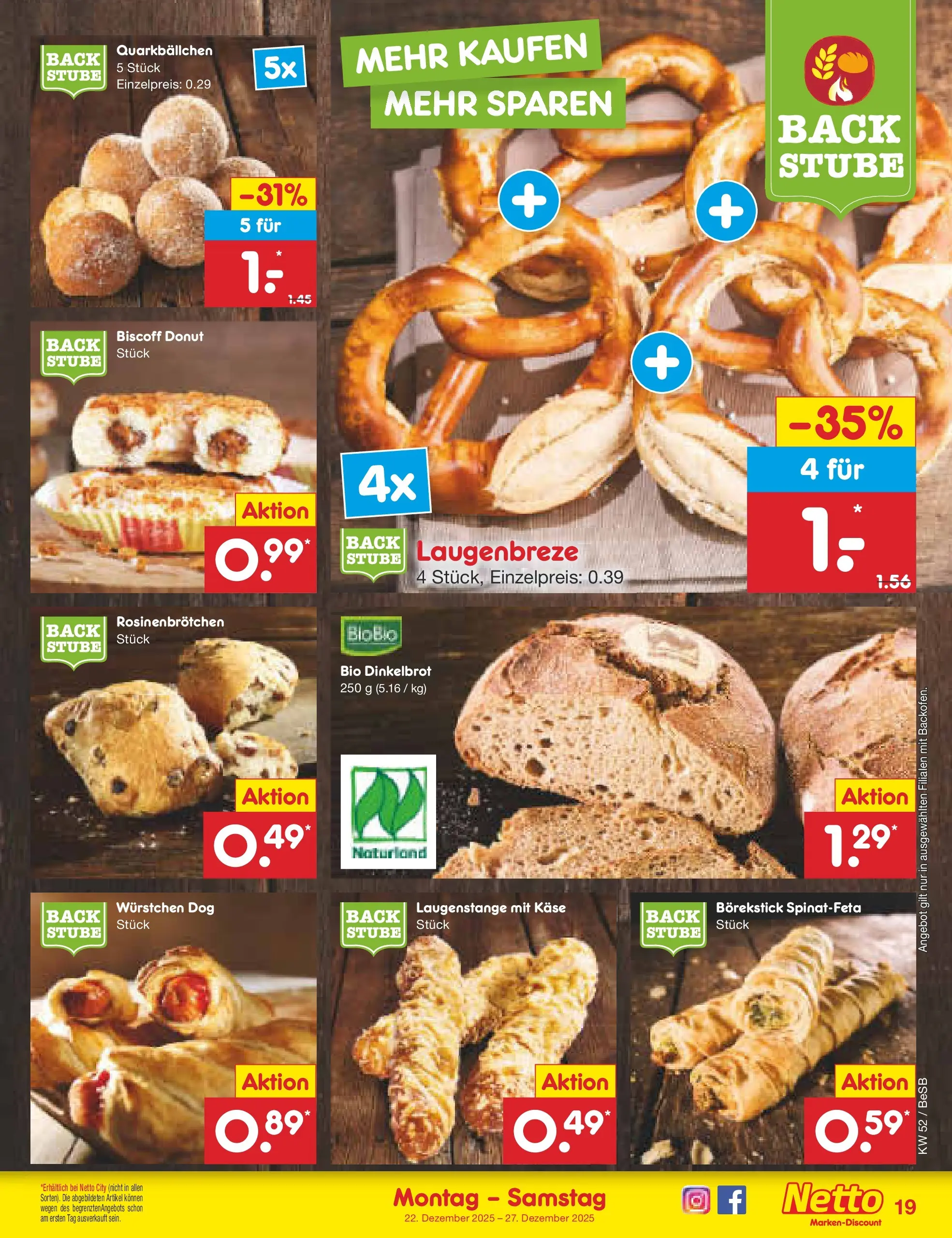 Netto Marken-Discount prospekt Kremmen	 (ab 22.12.2025) » Angebote | Seite: 19 | Produkte: Käse