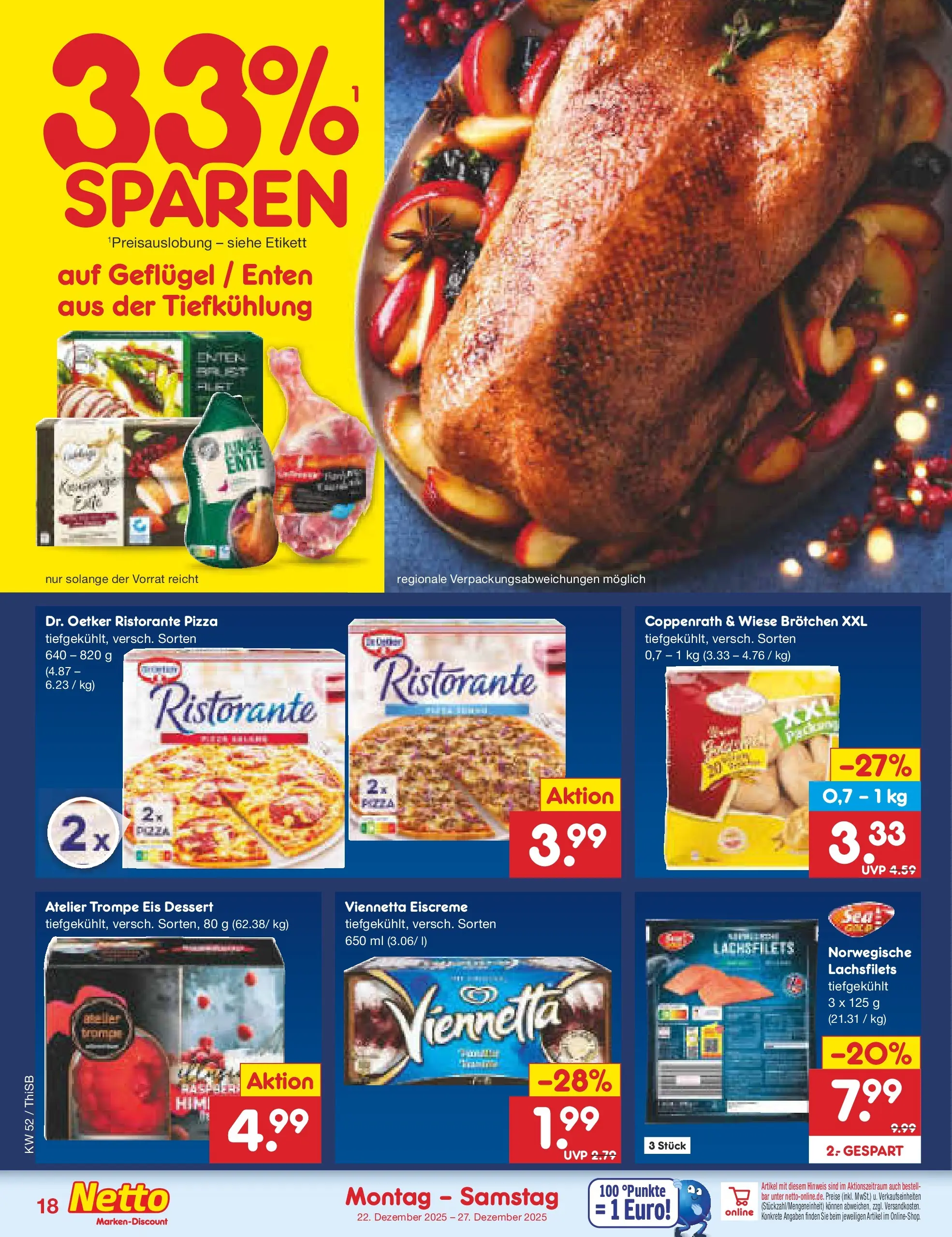 Netto Marken-Discount prospekt Pirna	 (ab 22.12.2025) » Angebote | Seite: 18 | Produkte: Ristorante, Eiscreme, Pizza, Eis