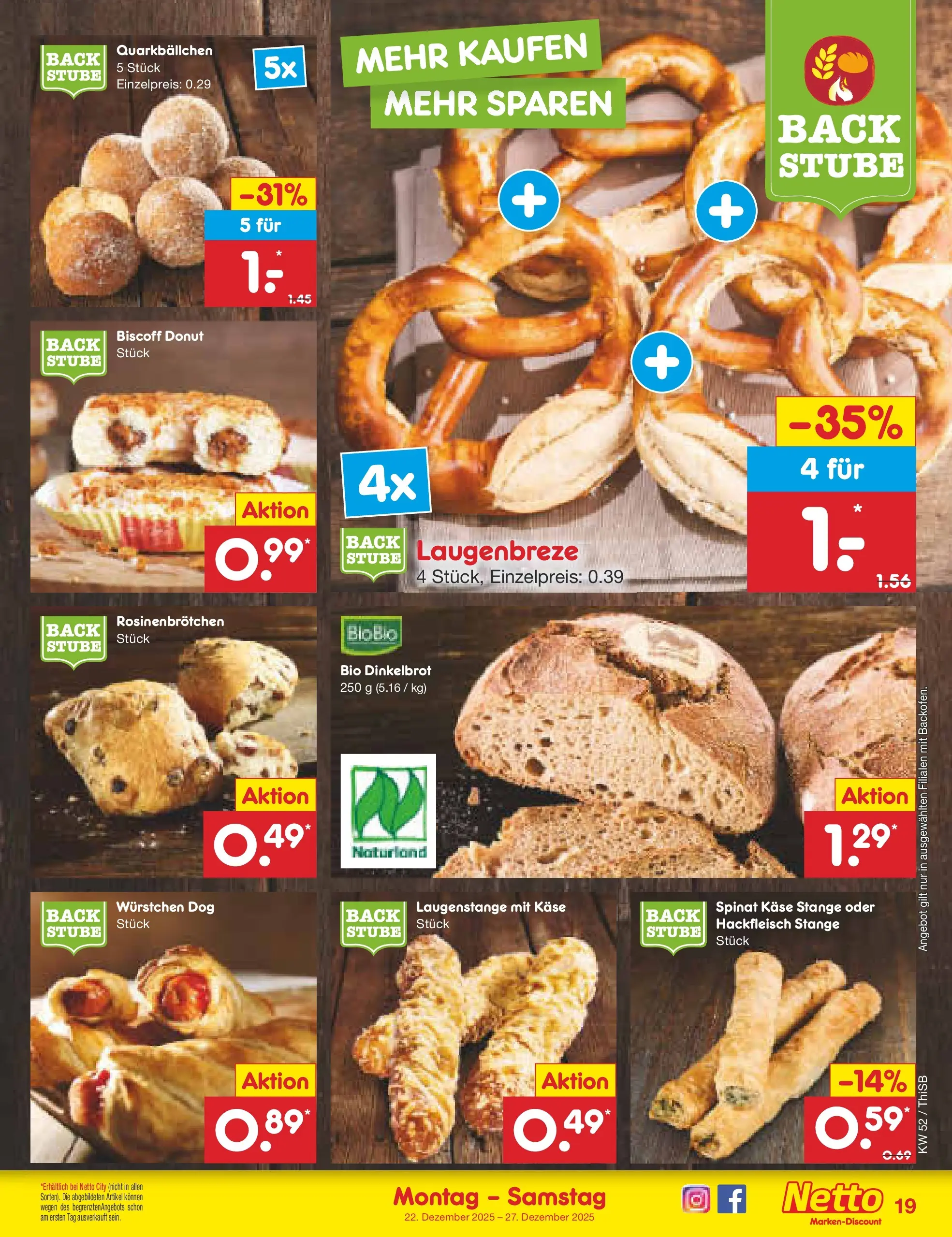 Netto Marken-Discount prospekt Pirna	 (ab 22.12.2025) » Angebote | Seite: 19 | Produkte: Käse, Hackfleisch