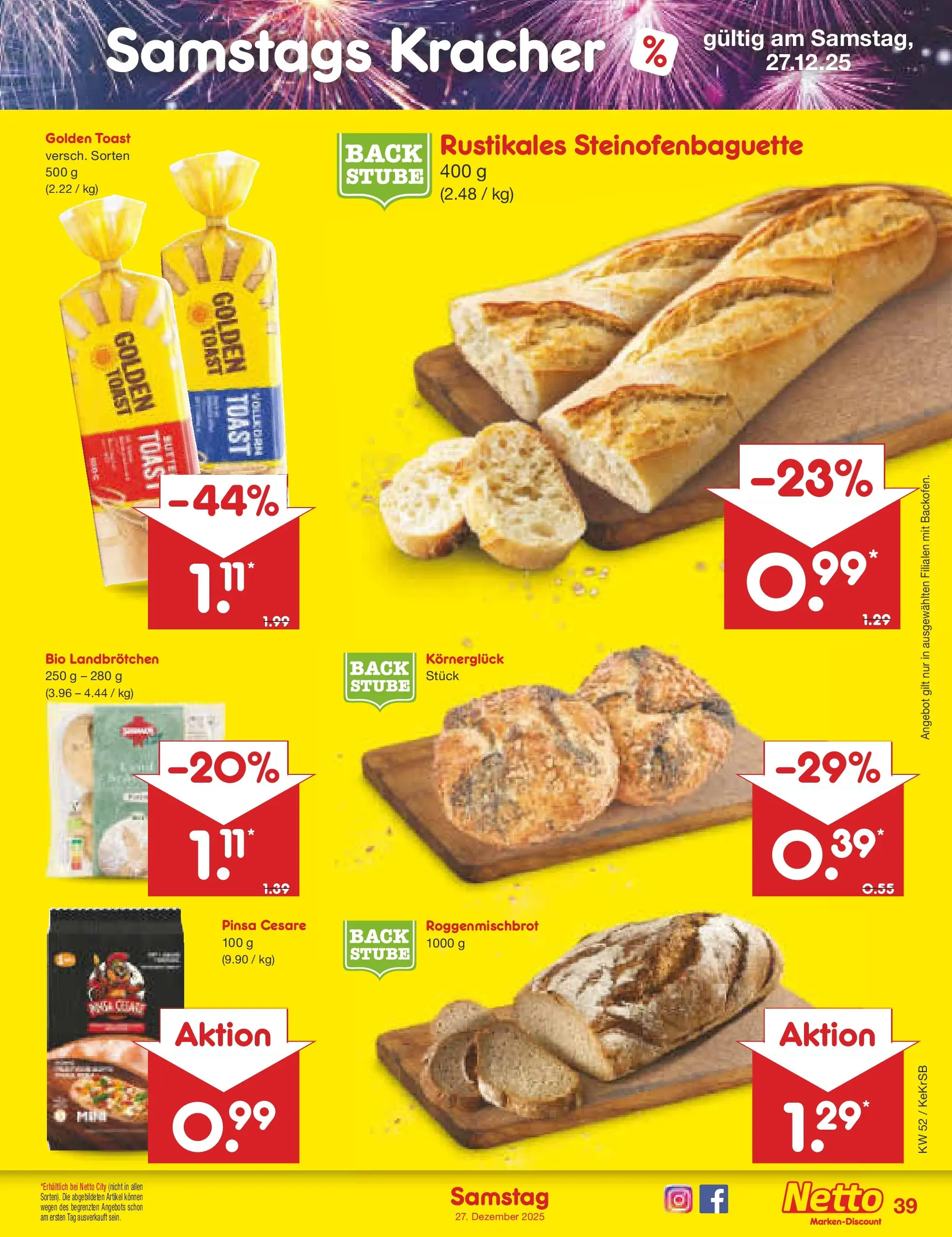 Netto Marken-Discount prospekt Jüchen	 (ab 22.12.2025) » Angebote | Seite: 43 | Produkte: Toast