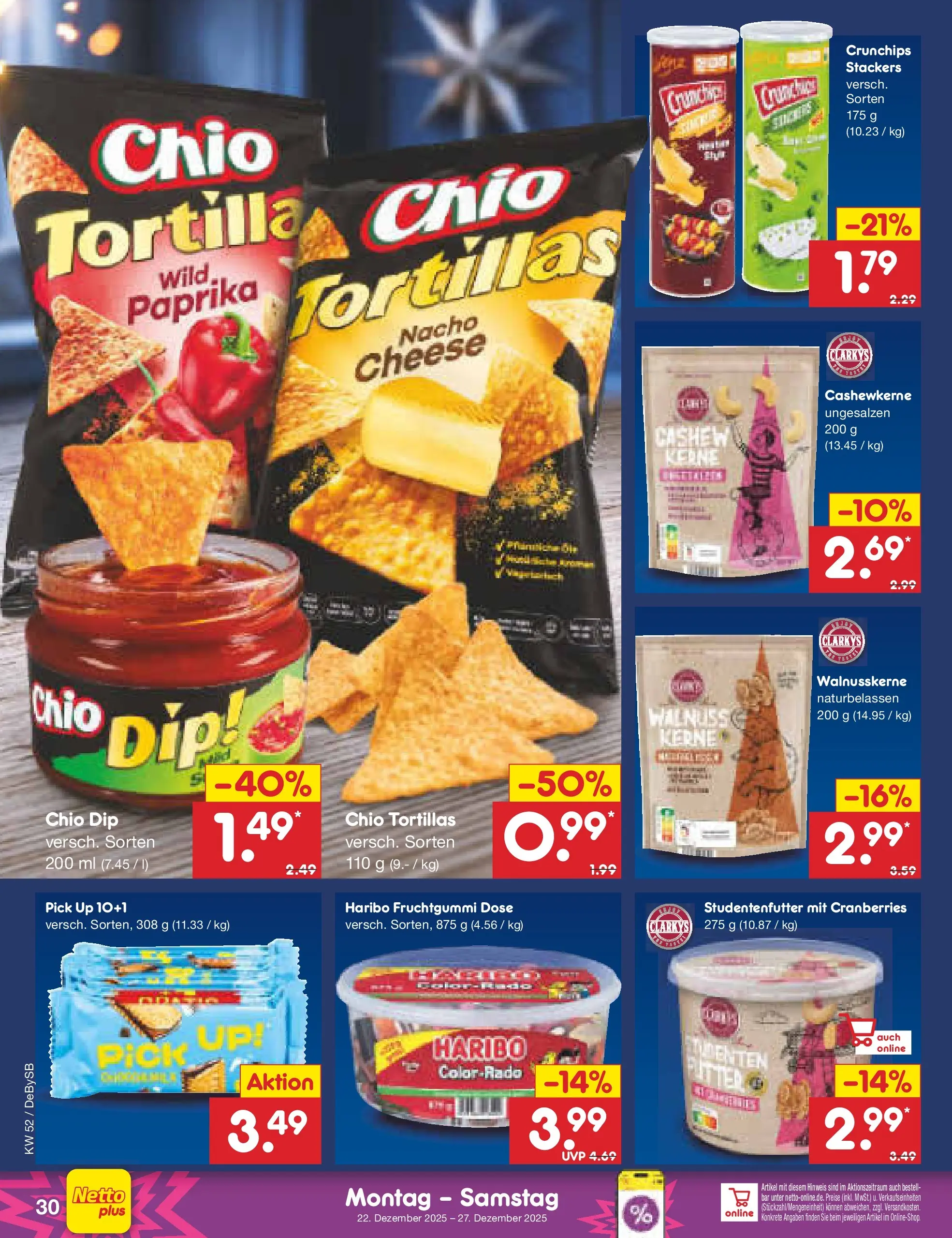 Netto Marken-Discount prospekt Thierhaupten	 (ab 22.12.2025) » Angebote | Seite: 30 | Produkte: Haribo, Paprika, Chio tortillas