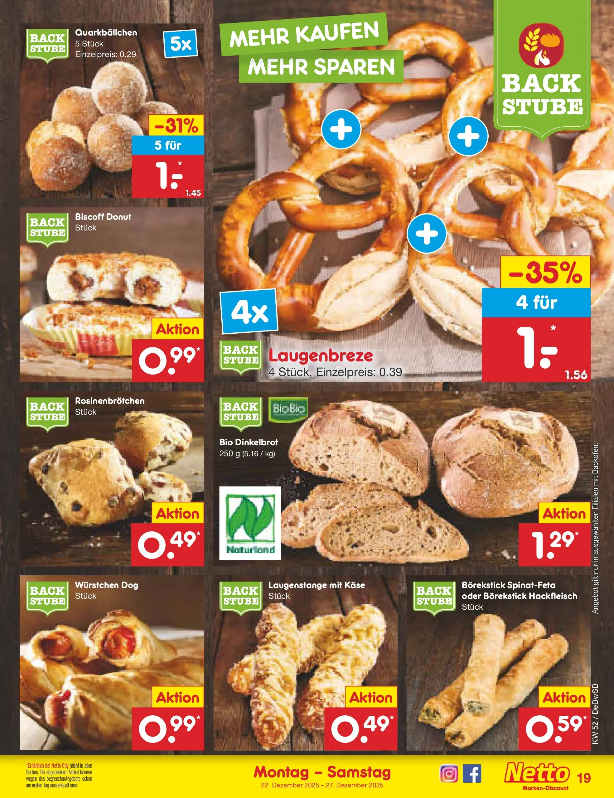 Netto Marken-Discount prospekt Waiblingen-Bittenfeld (ab 22.12.2025) » Angebote | Seite: 19 | Produkte: Käse, Hackfleisch Netto Marken-Discount prospekt Waiblingen-Bittenfeld (ab 22.12.2025) » Angebote | Seite: 19 | Produkte: Käse, Hackfleisch