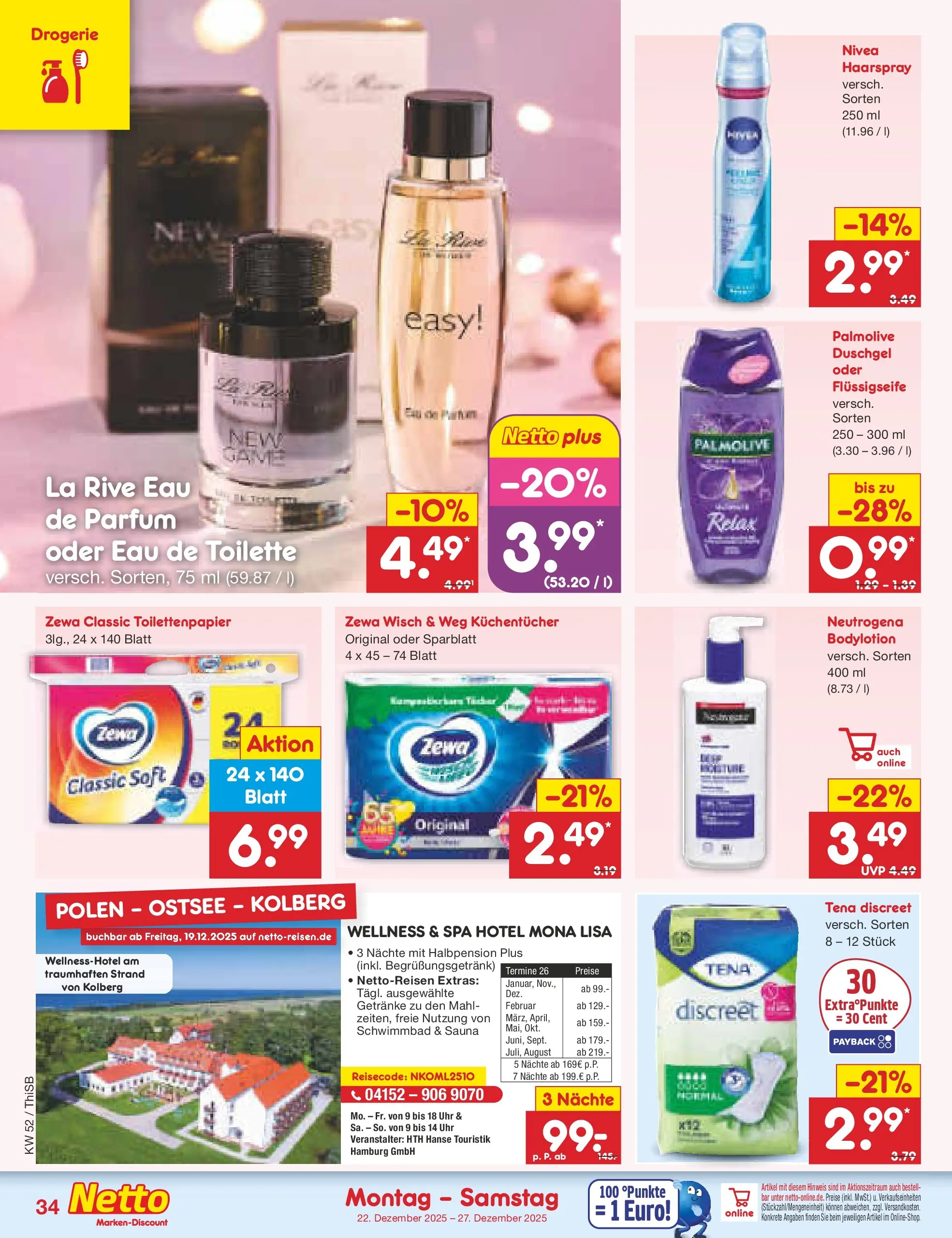 Netto Marken-Discount prospekt Pirna	 (ab 22.12.2025) » Angebote | Seite: 38 | Produkte: Zewa, Haarspray, Duschgel, Toilettenpapier