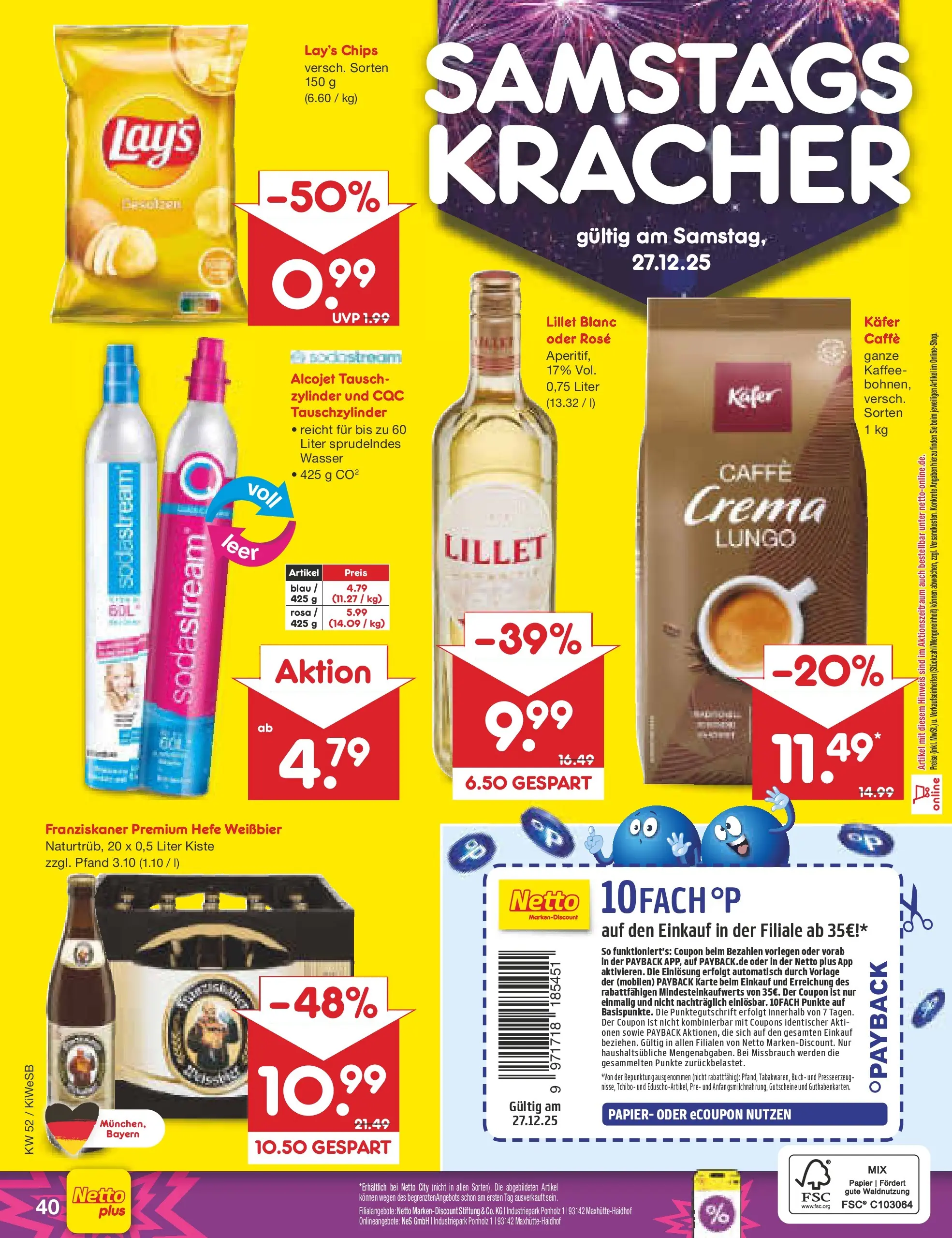 Netto Marken-Discount prospekt Bad Friedrichshall	 (ab 22.12.2025) » Angebote | Seite: 44 | Produkte: Franziskaner, Kaffee, Weißbier, Sodastream