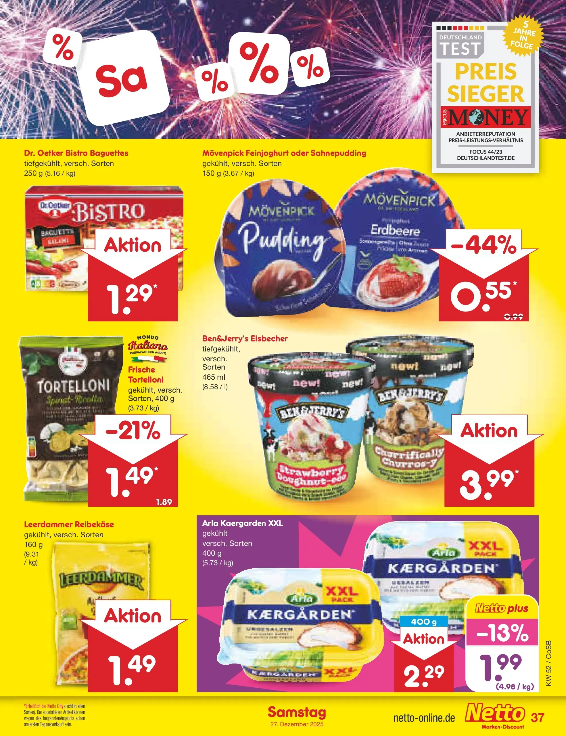 Netto Marken-Discount prospekt Bitterfeld-Wolfen	 (ab 22.12.2025) » Angebote | Seite: 41 | Produkte: Pudding, Leerdammer, Reibekase