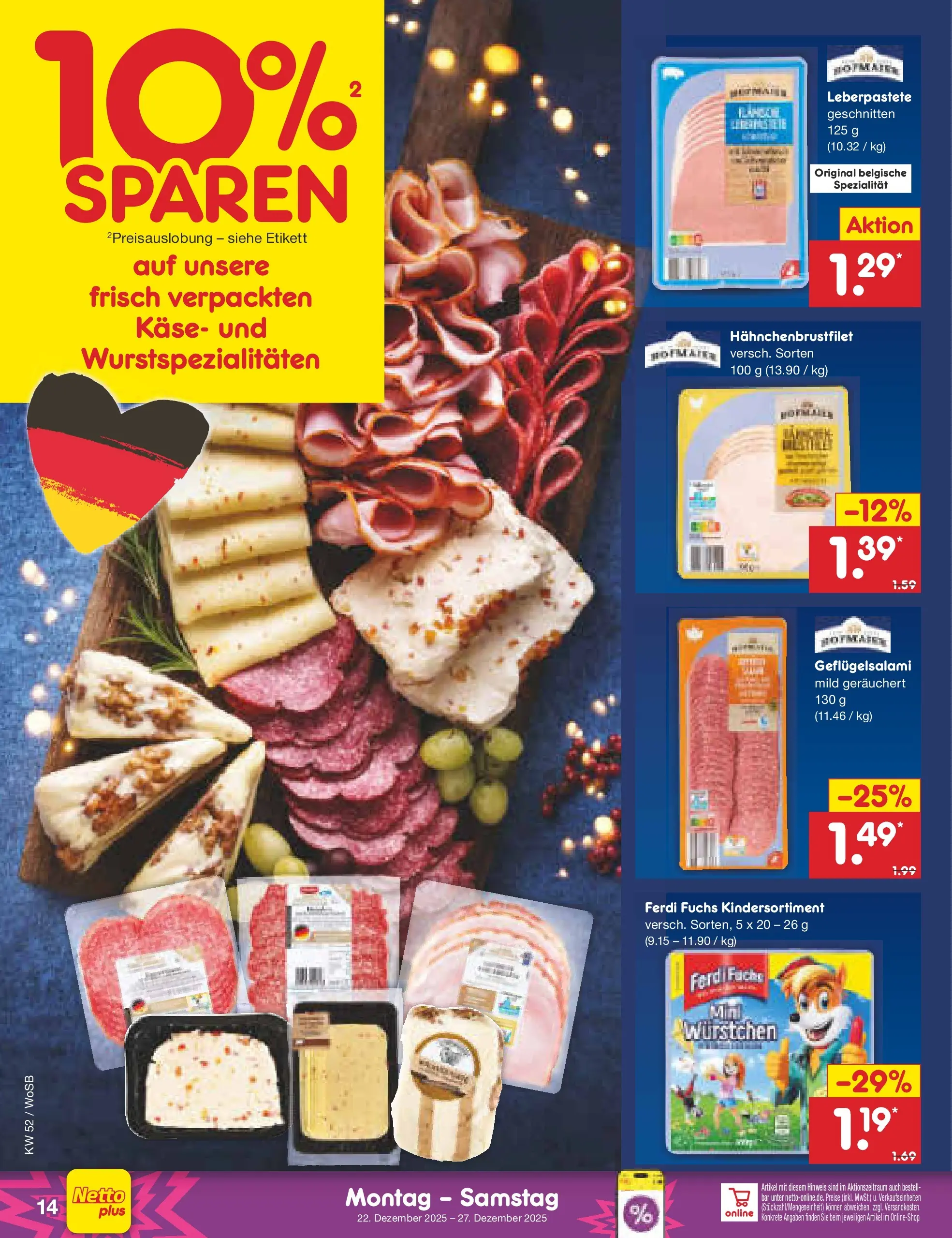 Netto Marken-Discount prospekt Mannheim	 (ab 22.12.2025) » Angebote | Seite: 14 | Produkte: Käse