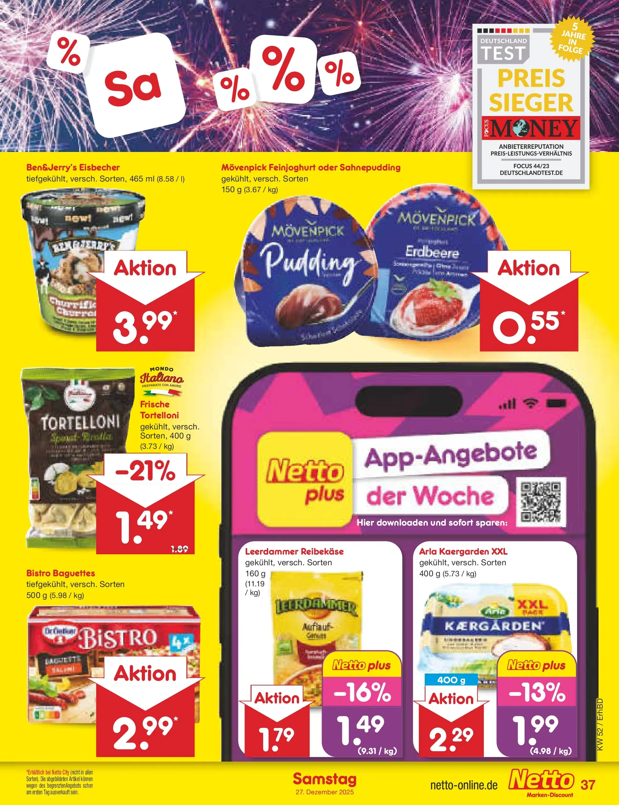 Netto Marken-Discount prospekt Ergolding	 (ab 22.12.2025) » Angebote | Seite: 41 | Produkte: Pudding, Leerdammer, Reibekase