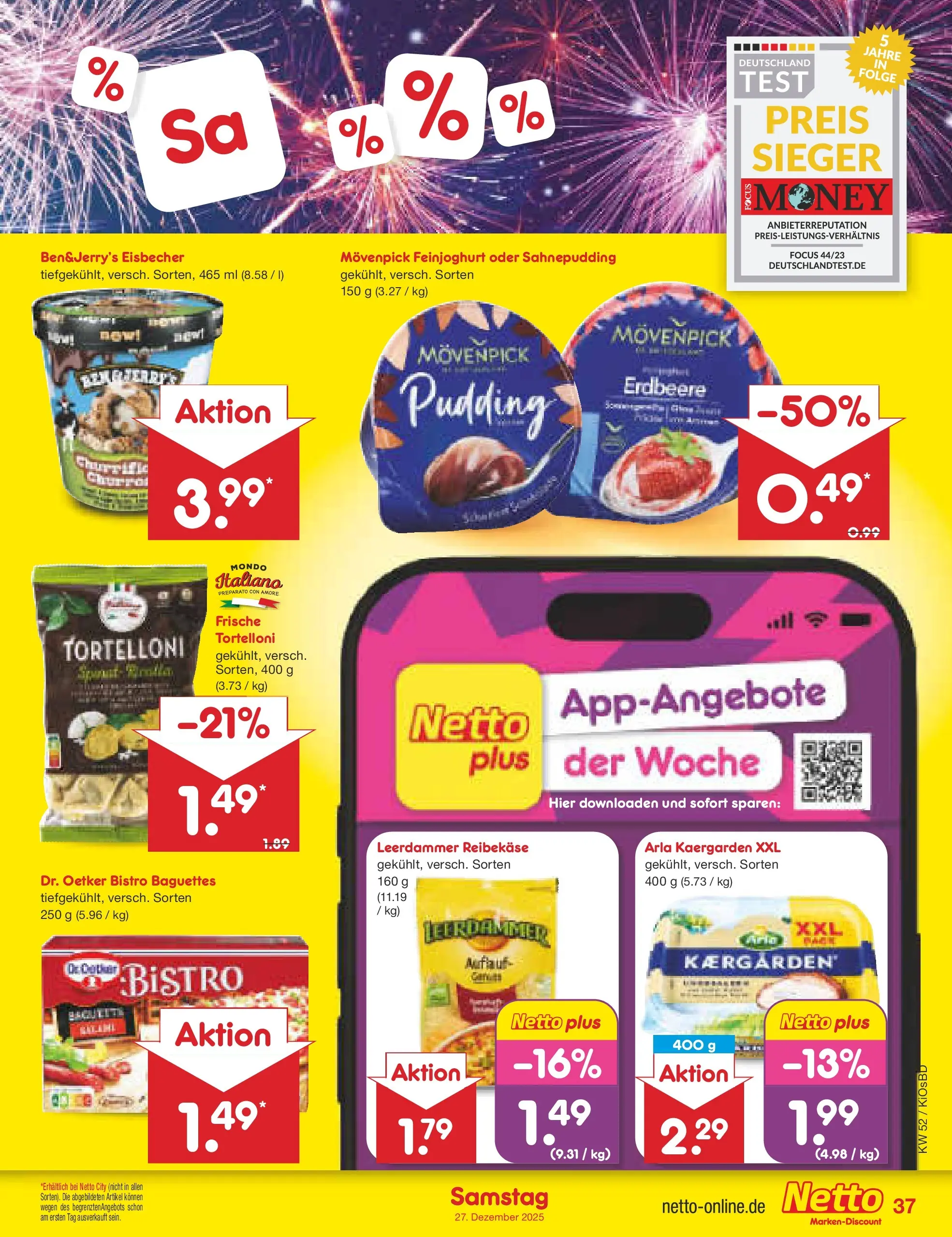 Netto Marken-Discount prospekt Mistelbach	 (ab 22.12.2025) » Angebote | Seite: 41 | Produkte: Pudding, Leerdammer, Reibekase