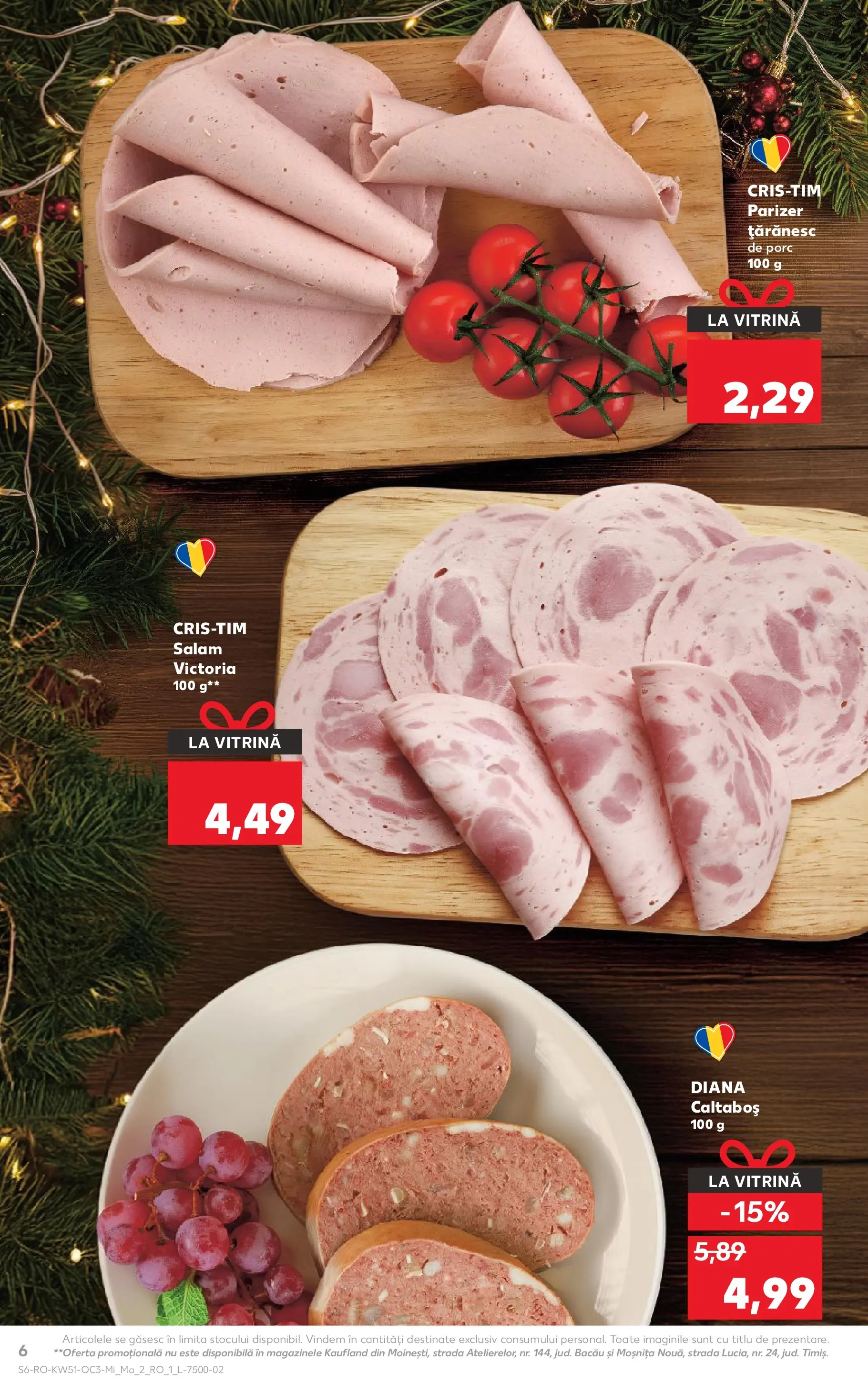 Catalog Kaufland - Viseu de Sus 17.12.2025 - Revista si Oferta | Pagină: 6 | Produse: Vitrină, Salam, Parizer