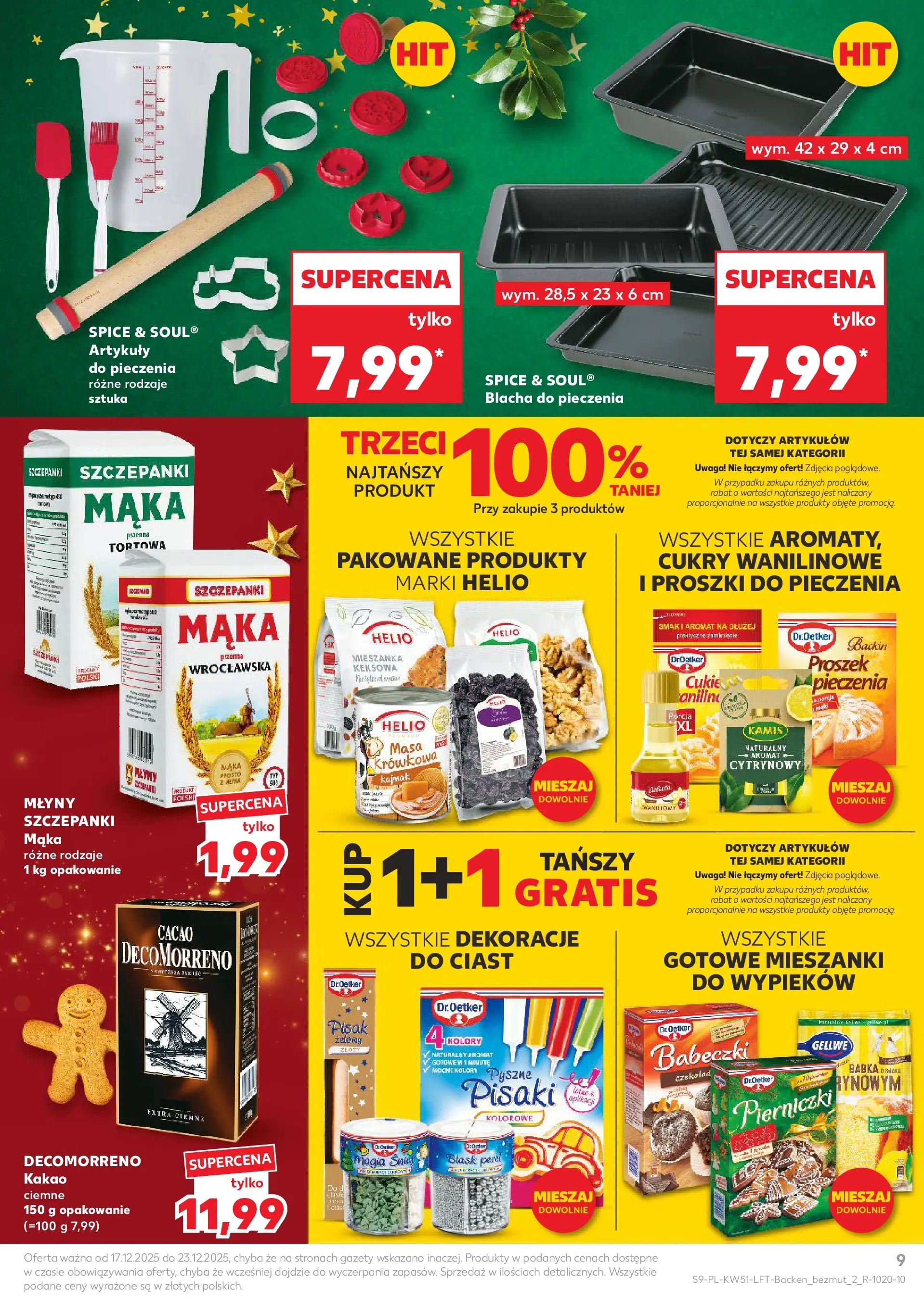 Kaufland gazetka od 17.12.2025 | Boże Narodzenie 🎄🎁 | Strona: 9 | Produkty: Kakao, Kajmak, Babeczki, Babka