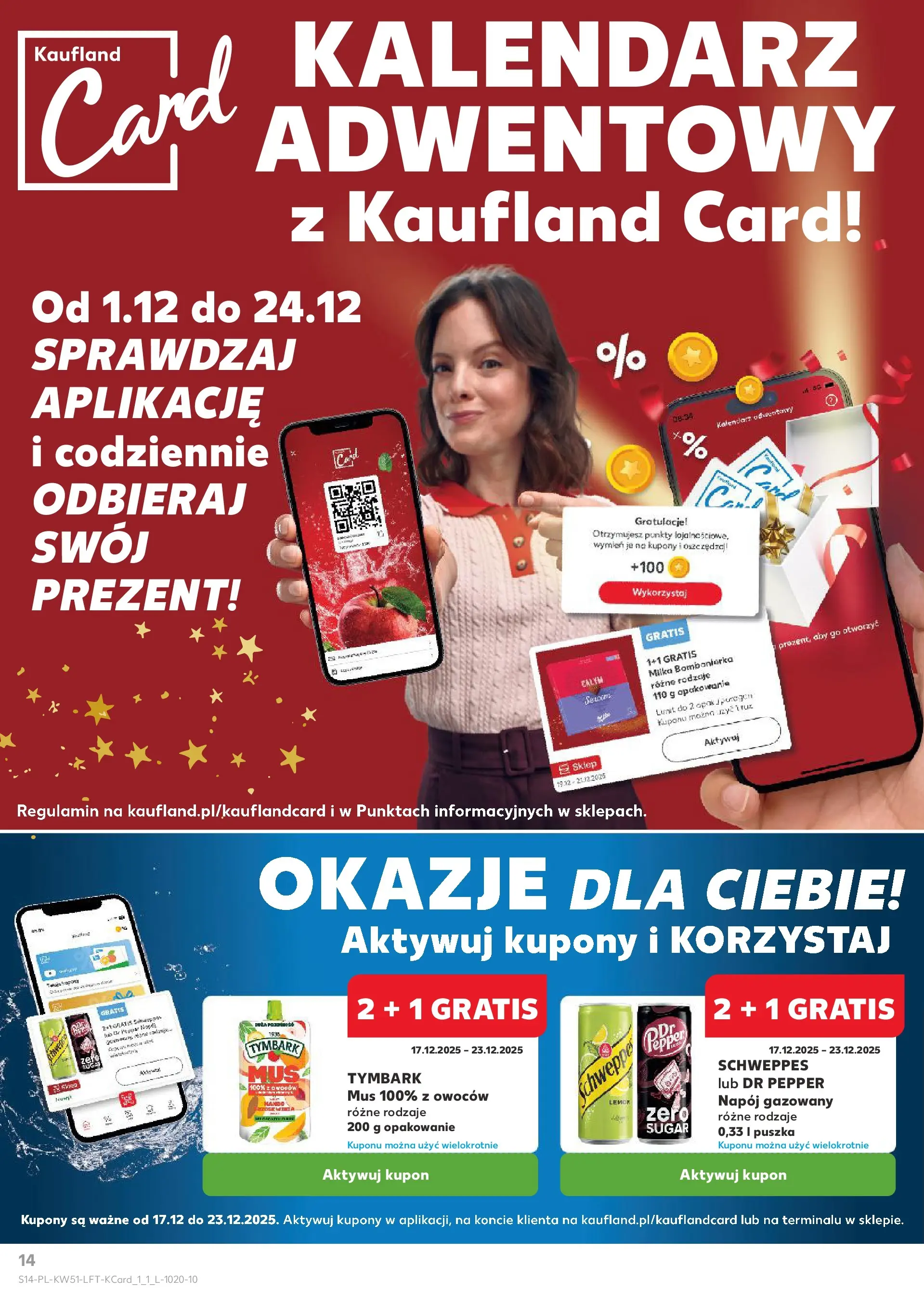 Kaufland gazetka od 17.12.2025 | Boże Narodzenie 🎄🎁 | Strona: 14 | Produkty: Kalendarz, Bombonierka, Milka