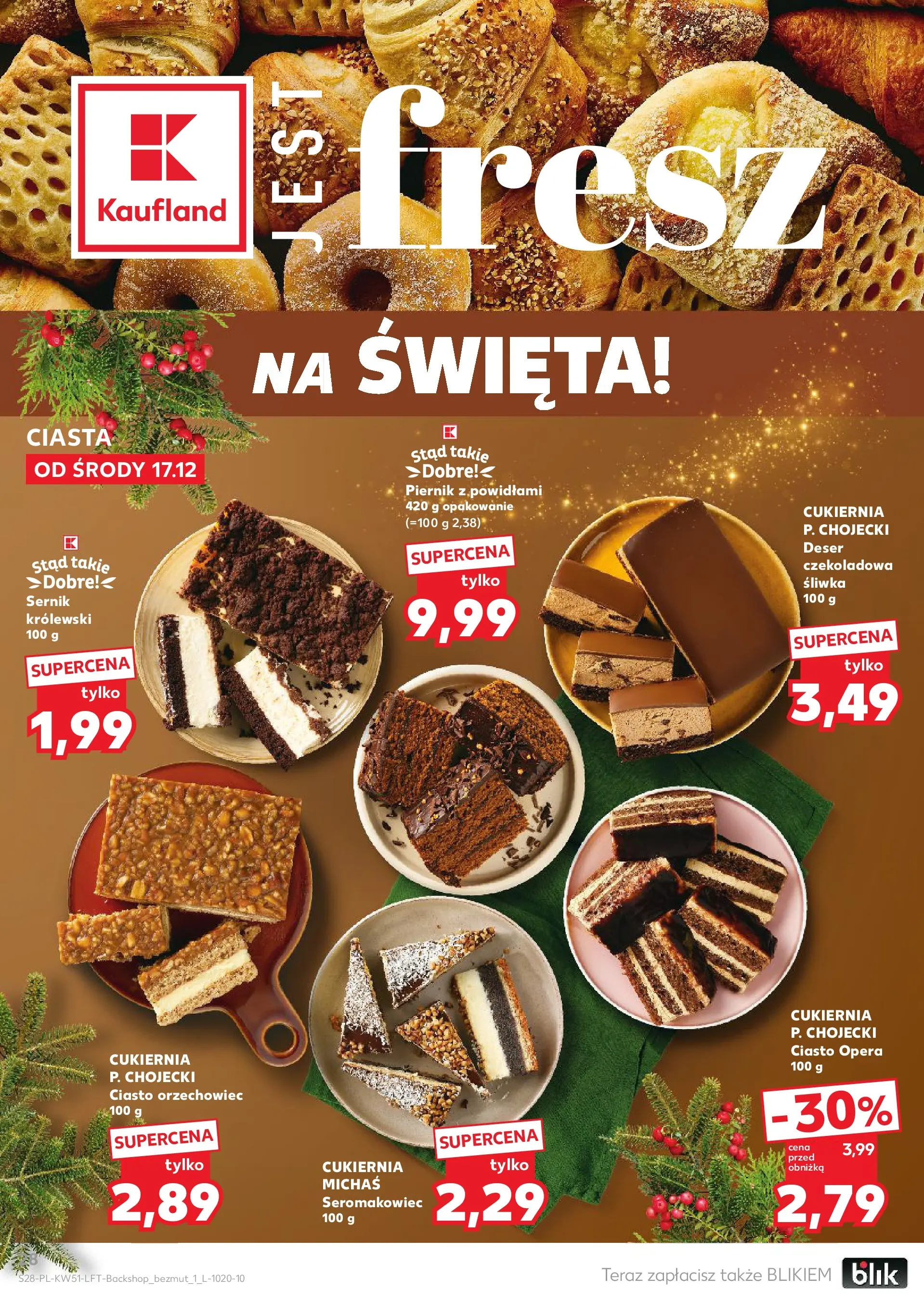 Kaufland gazetka od 17.12.2025 | Boże Narodzenie 🎄🎁 | Strona: 28 | Produkty: Czekoladowa, Ciasto, Piernik