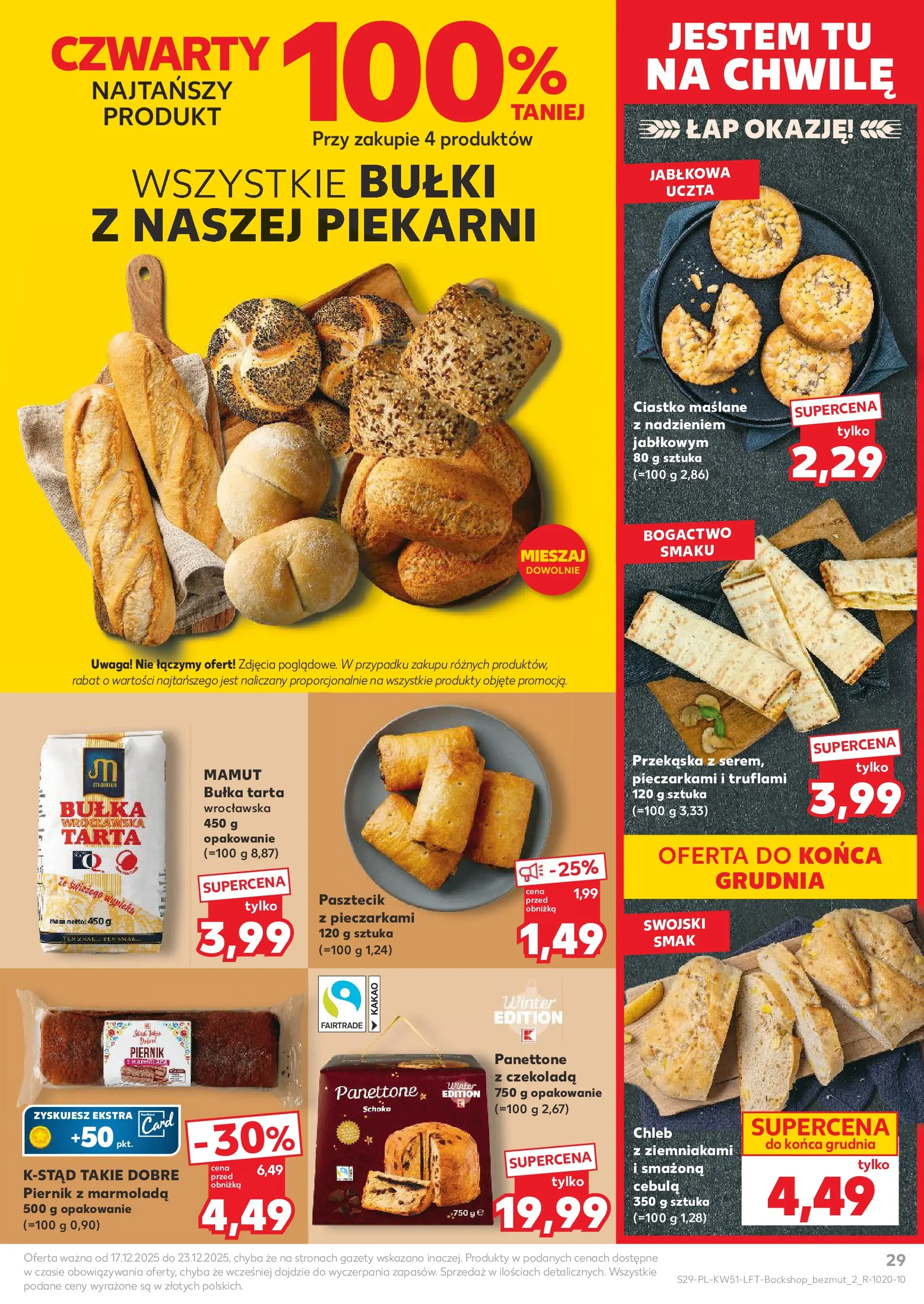 Kaufland gazetka od 17.12.2025 | Boże Narodzenie 🎄🎁 | Strona: 29 | Produkty: Kakao, Bułka, Chleb, Czekolada
