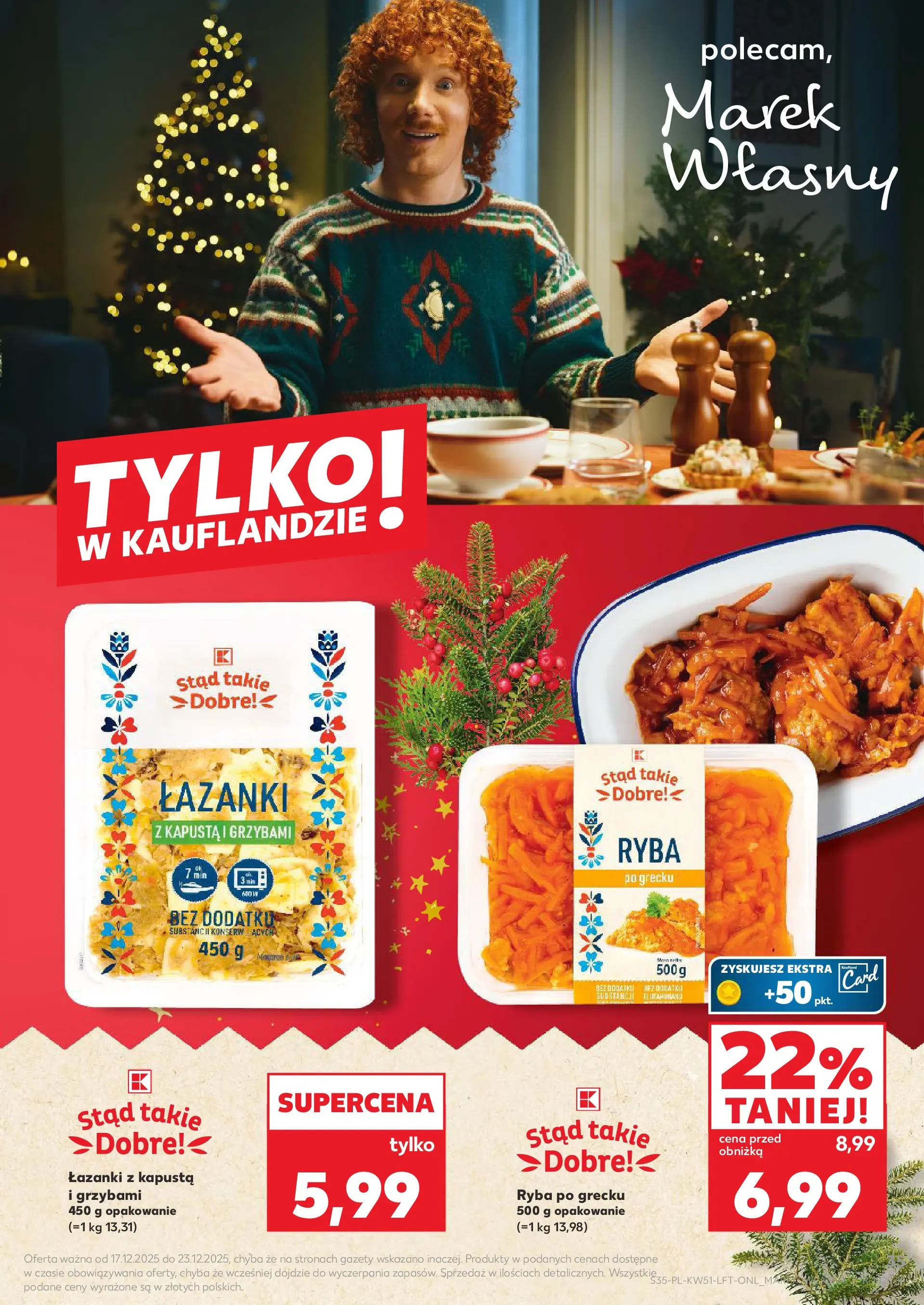 Kaufland gazetka od 17.12.2025 | Boże Narodzenie 🎄🎁 | Strona: 35 | Produkty: Kapusta, Ryba po grecku, Ryba
